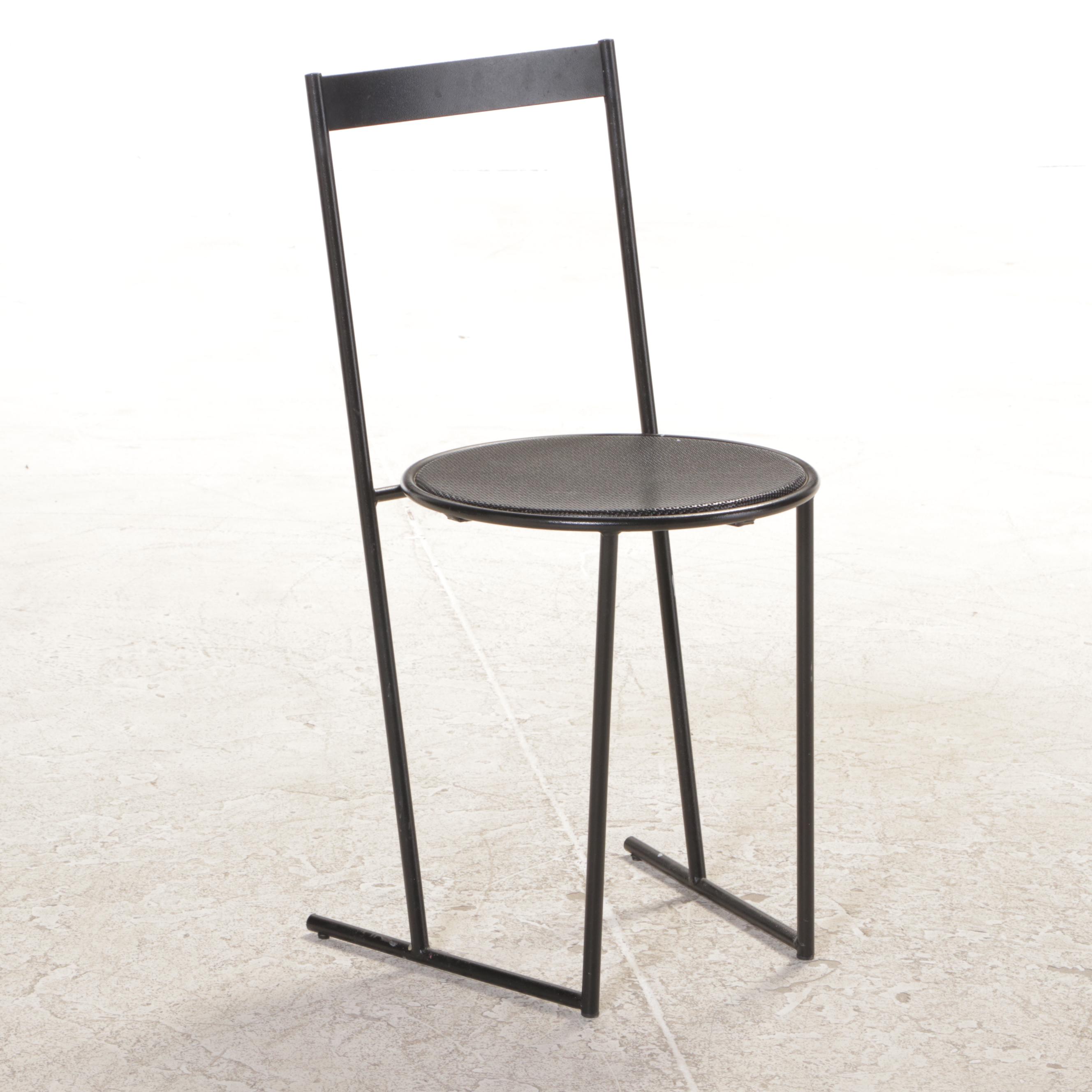 Three-Piece Steel and Glass Top Bistro Set, Incl. Emilio Nanni for Fly Line