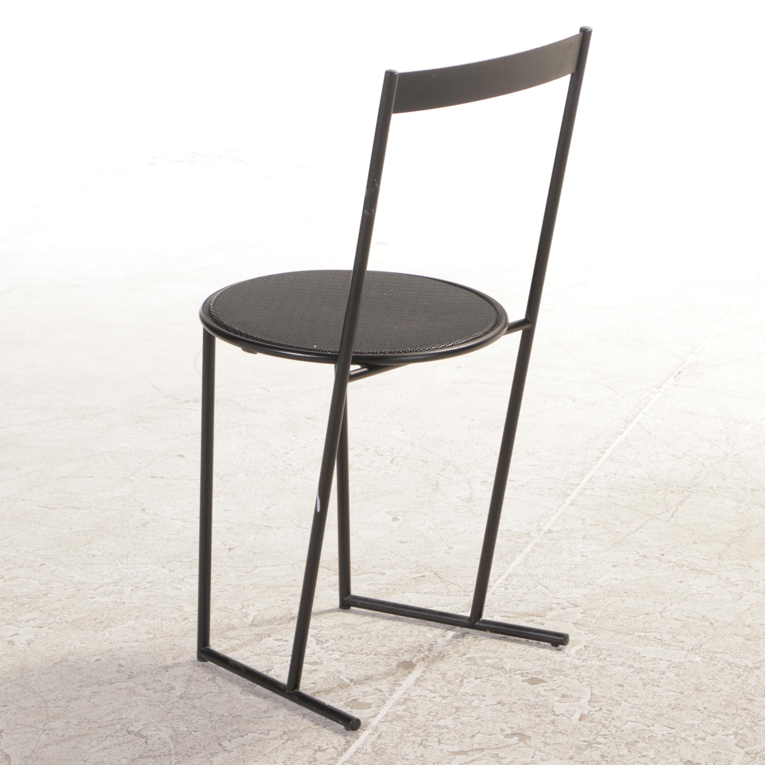 Three-Piece Steel and Glass Top Bistro Set, Incl. Emilio Nanni for Fly Line