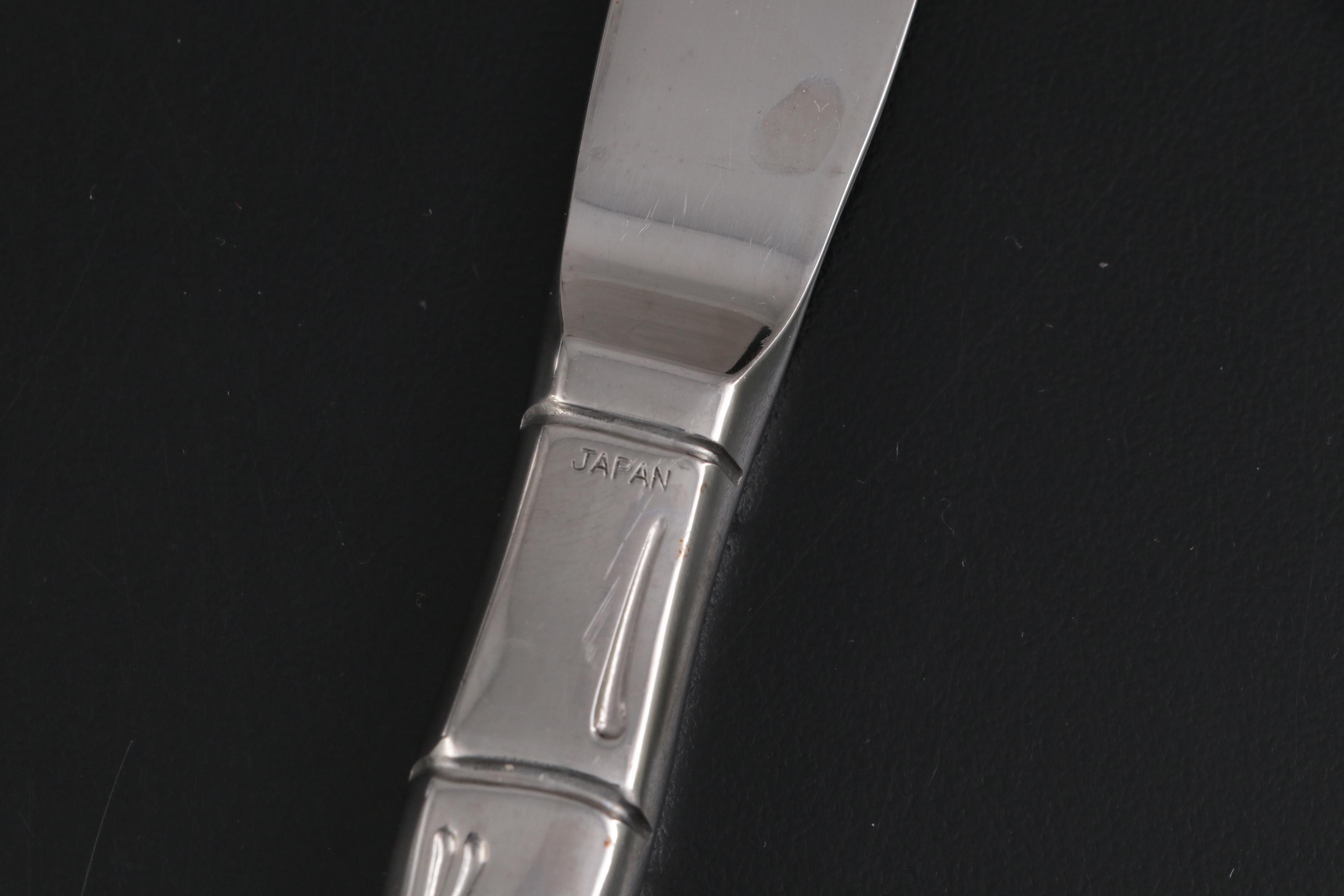 Towle "Cane" Stainless Steel Flatware and Serving Utensils, 1982-1995