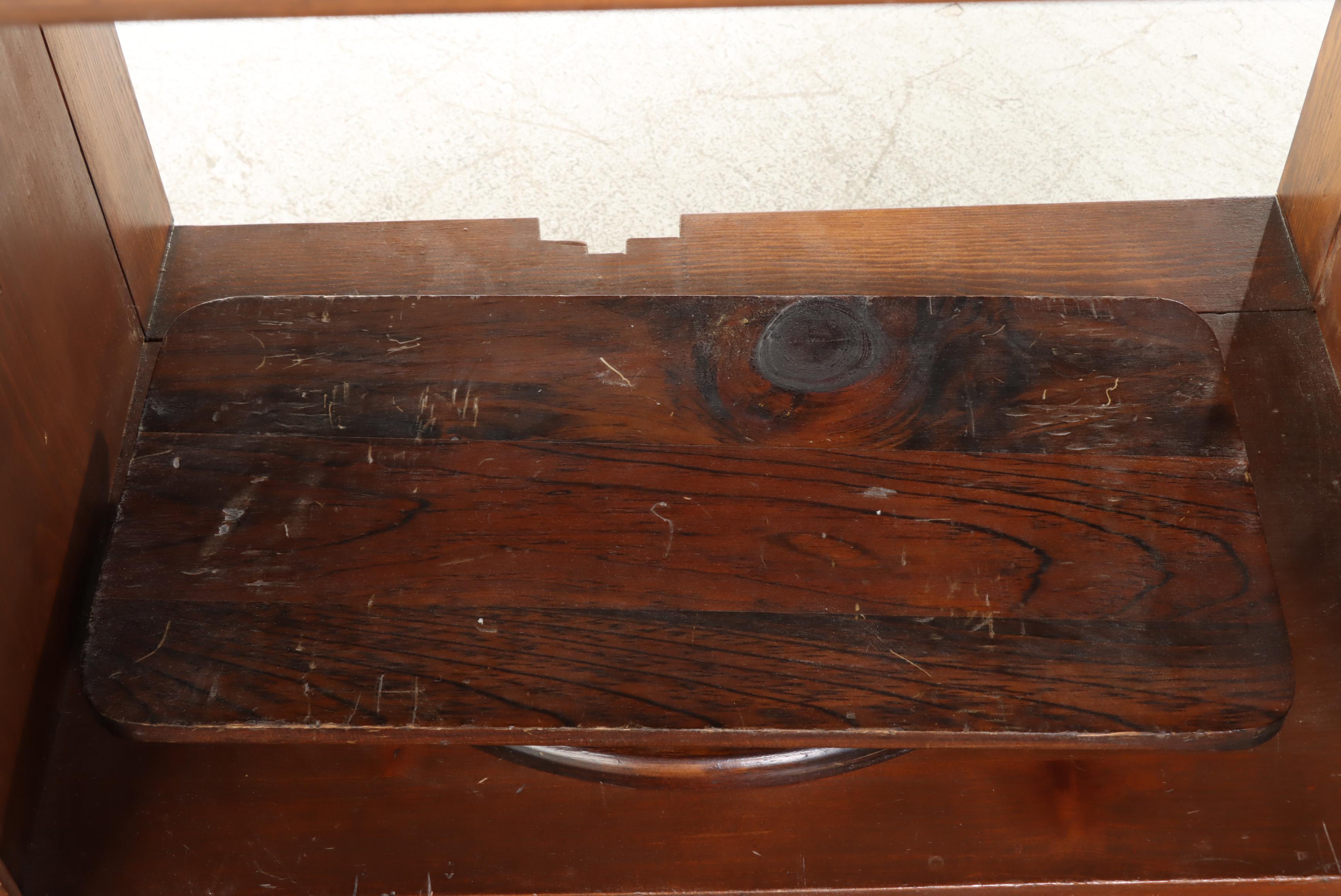 American Colonial Style Pine Three-Drawer Cabinet, Mid to Late 20th Century