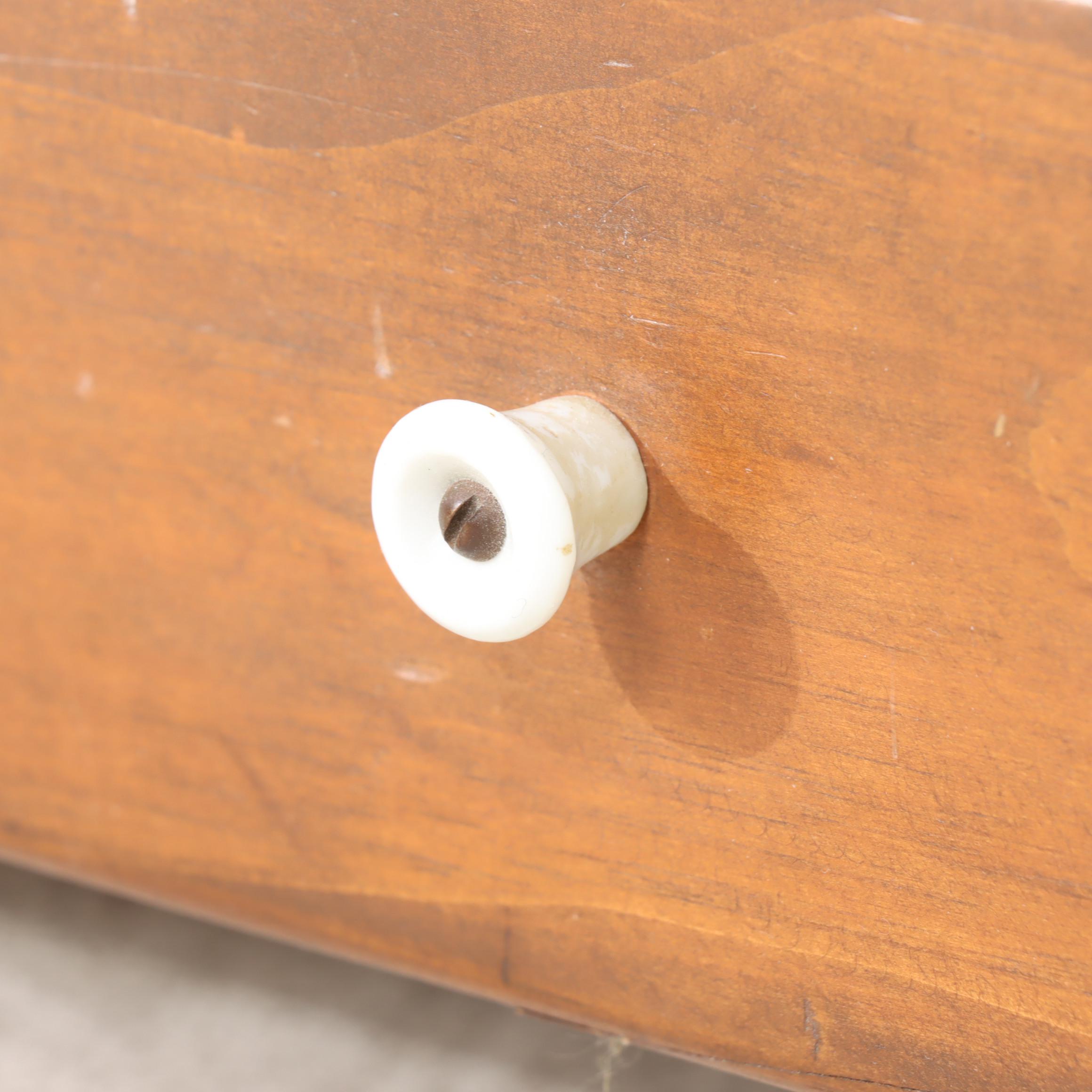 American Colonial Style Pine Three-Drawer Cabinet, Mid to Late 20th Century