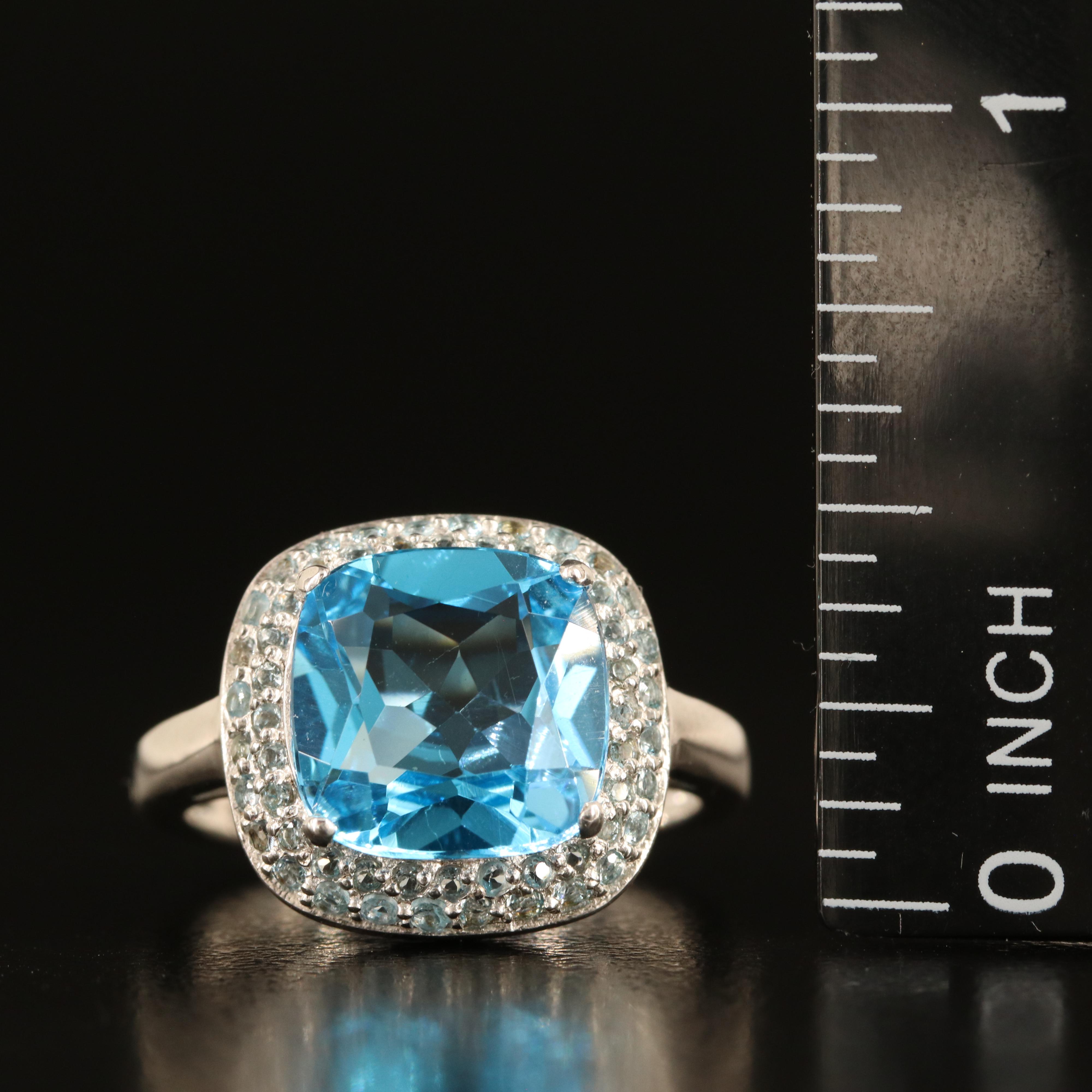 Sterling Swiss and Sky Blue Topaz Ring