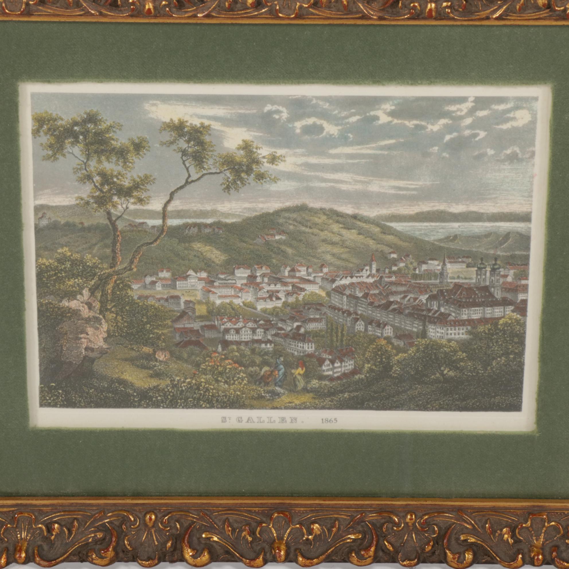 Landscape Engravings Featuring J. P. Neale, 19th Century