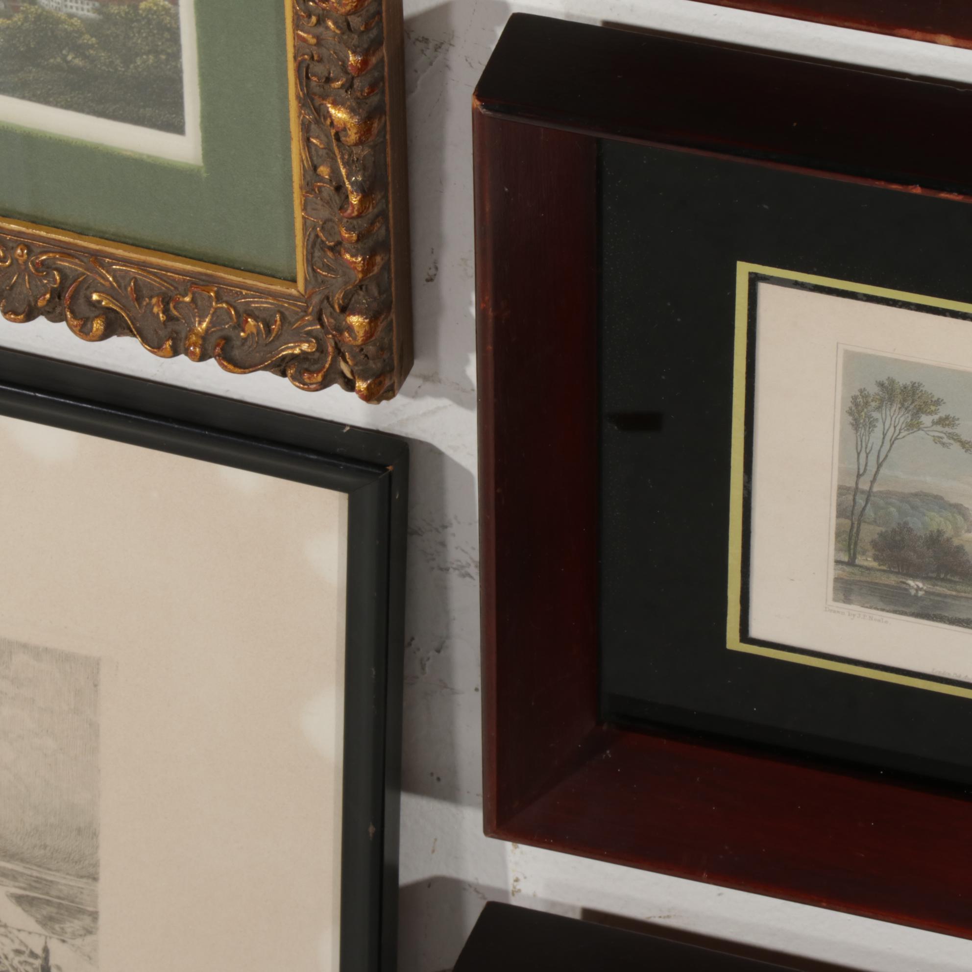 Landscape Engravings Featuring J. P. Neale, 19th Century