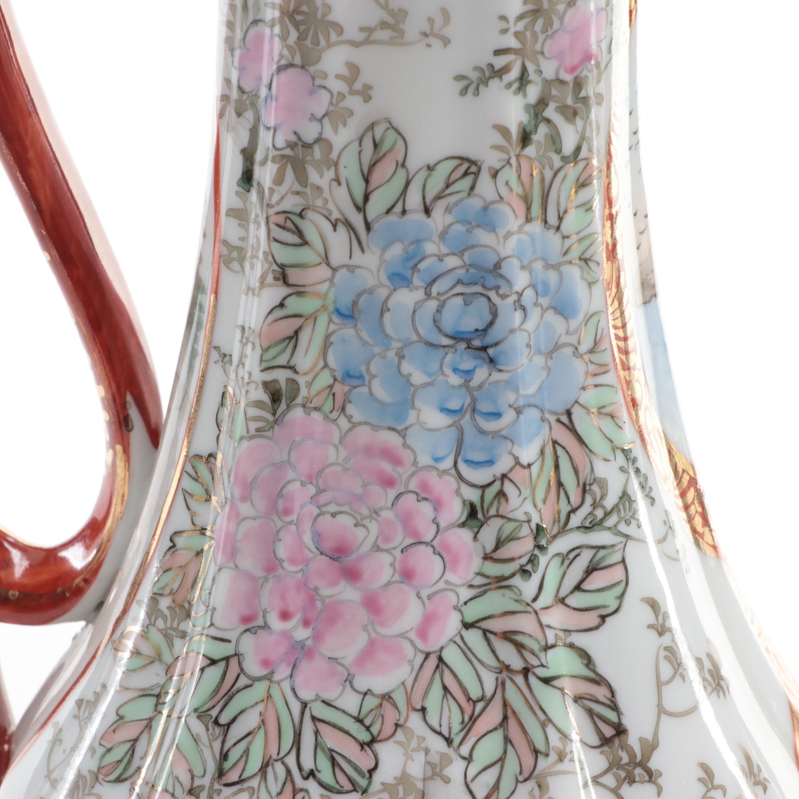 Japanese Kutani Porcelain Chocolate Pot, Early to Mid-20th Century