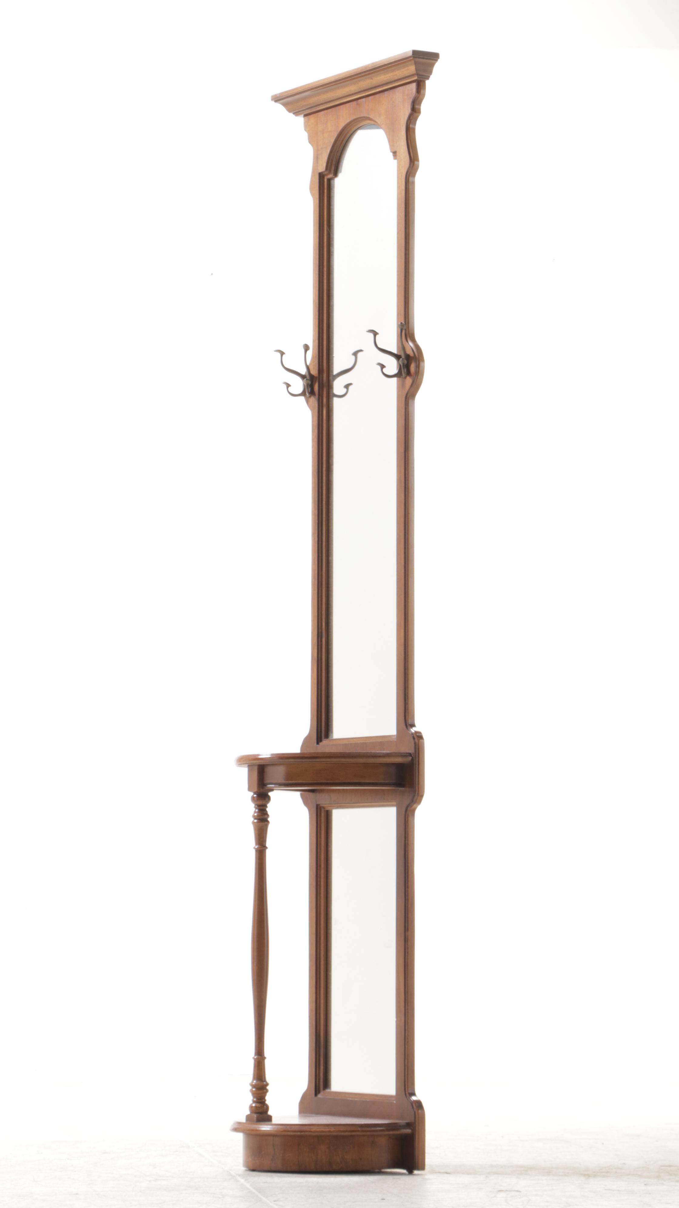 Pulaski Furniture Oak Hall Stand, Late 20th Century