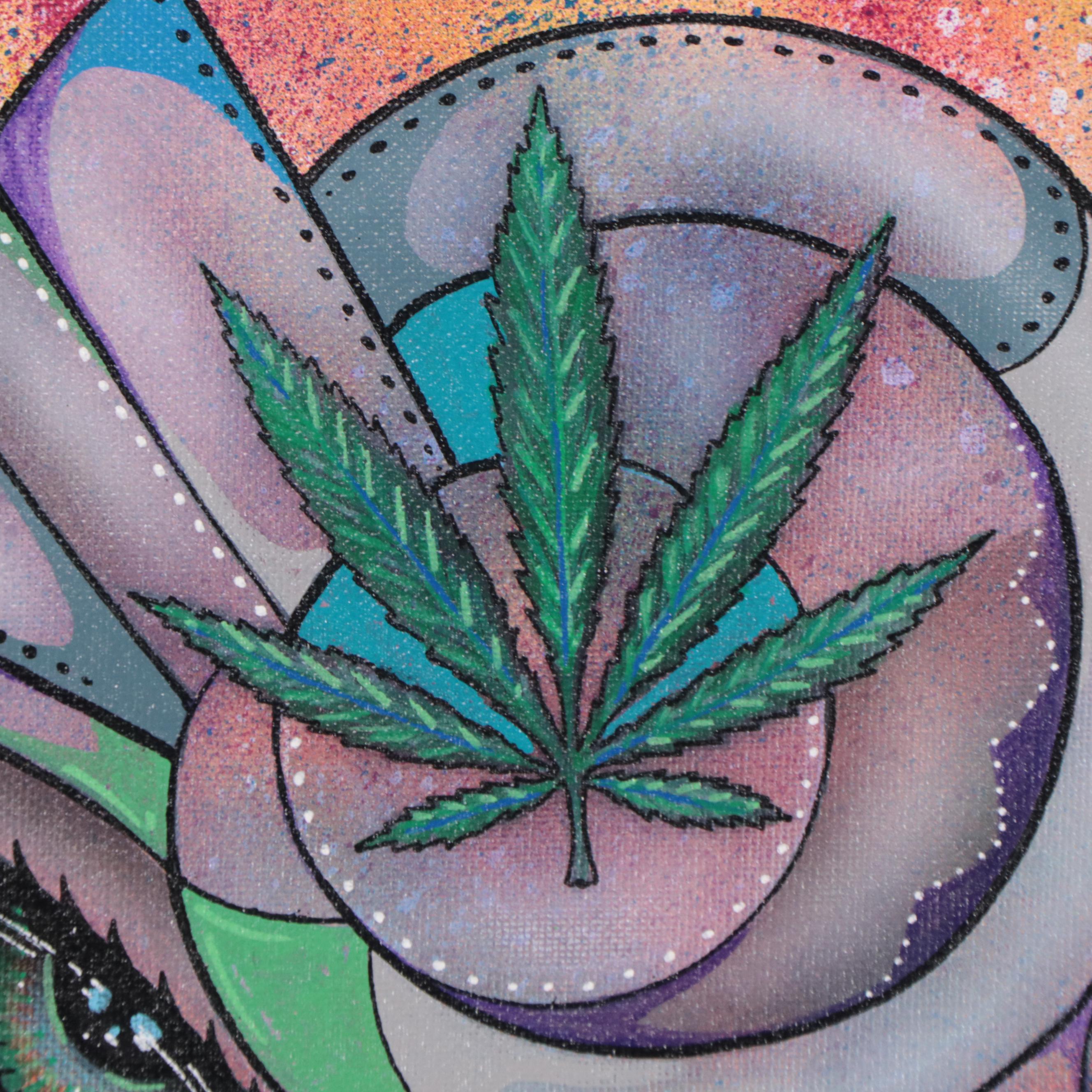 Ricardo Maya Acrylic Portrait, 21st Century