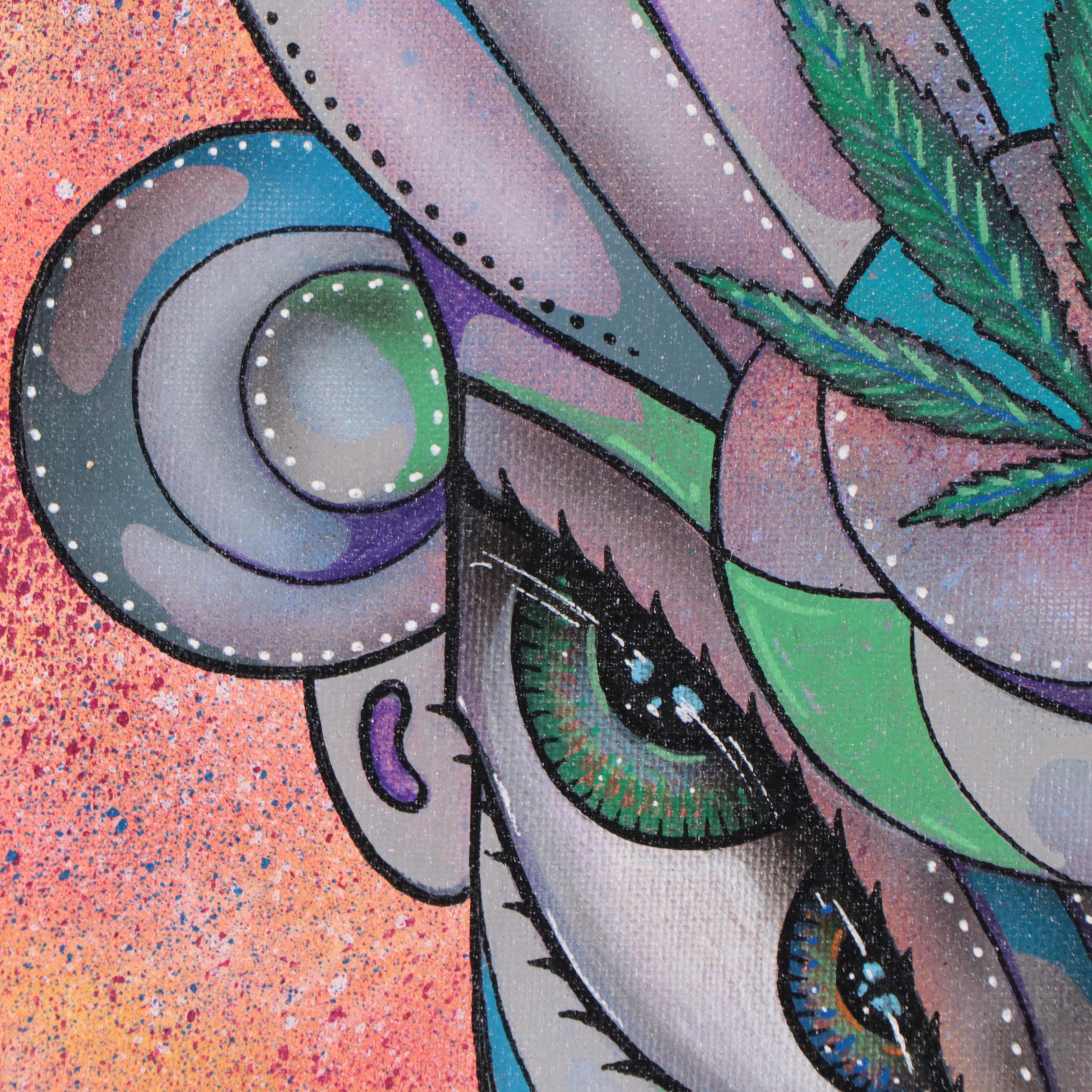 Ricardo Maya Acrylic Portrait, 21st Century