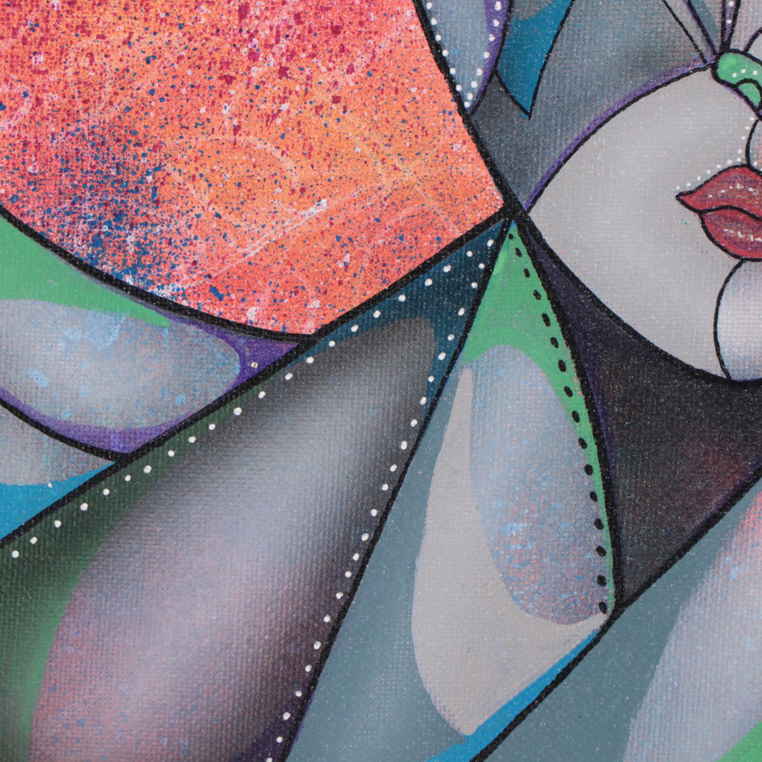 Ricardo Maya Acrylic Portrait, 21st Century