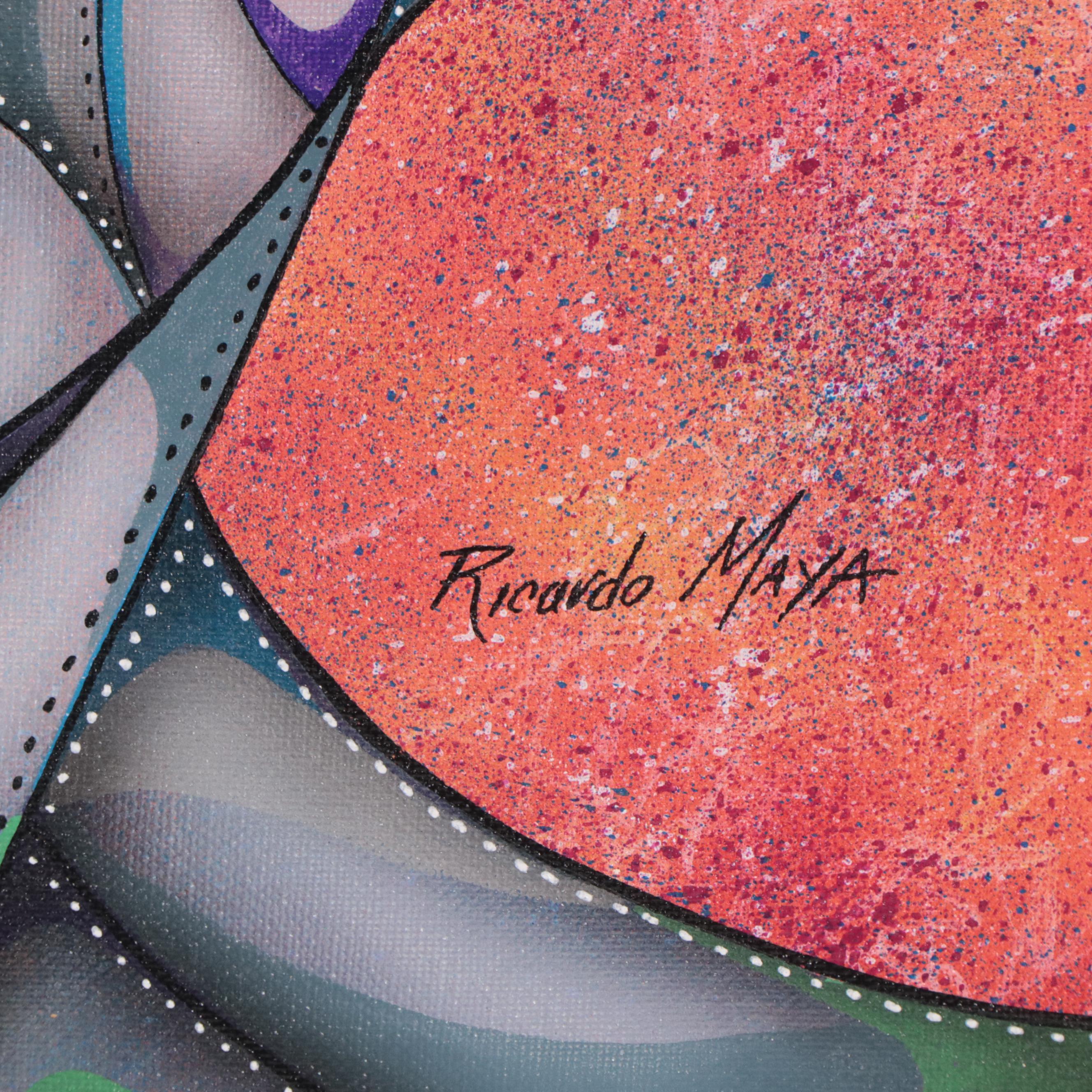 Ricardo Maya Acrylic Portrait, 21st Century