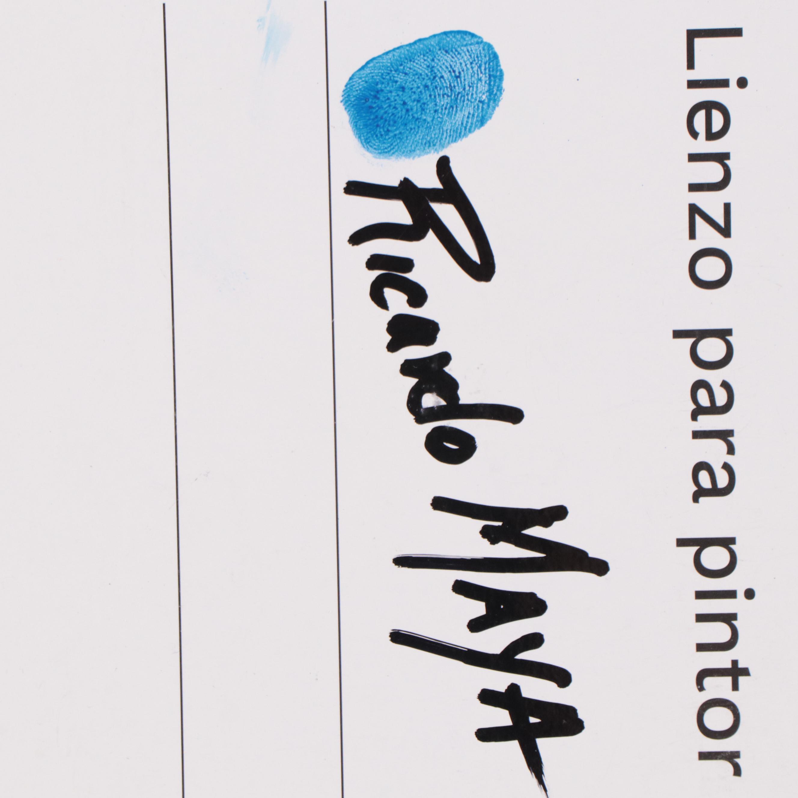 Ricardo Maya Acrylic Portrait, 21st Century