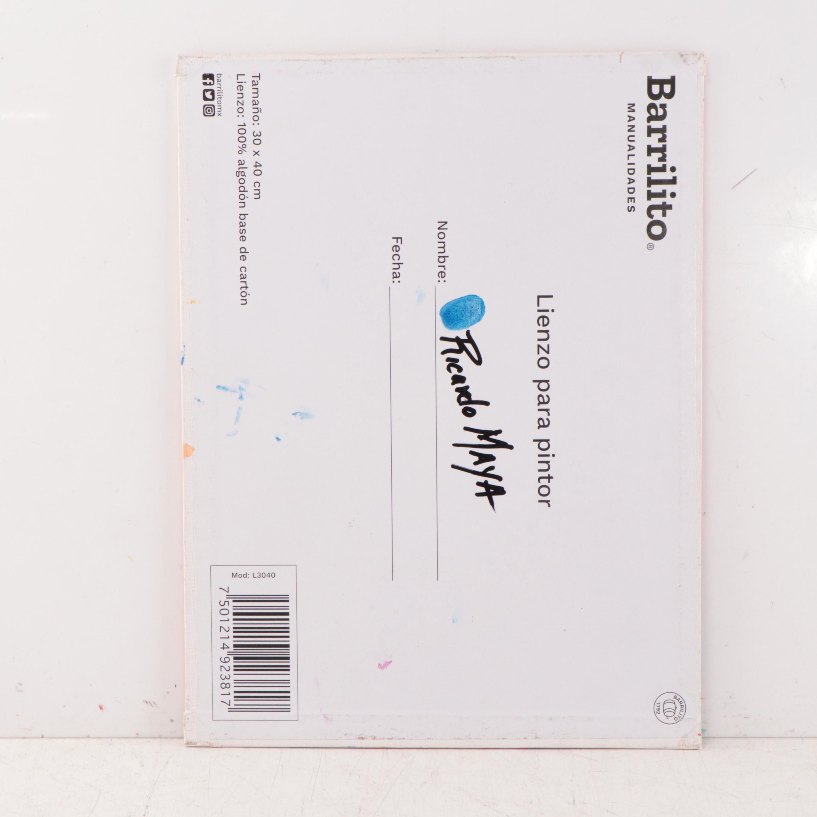 Ricardo Maya Acrylic Portrait, 21st Century