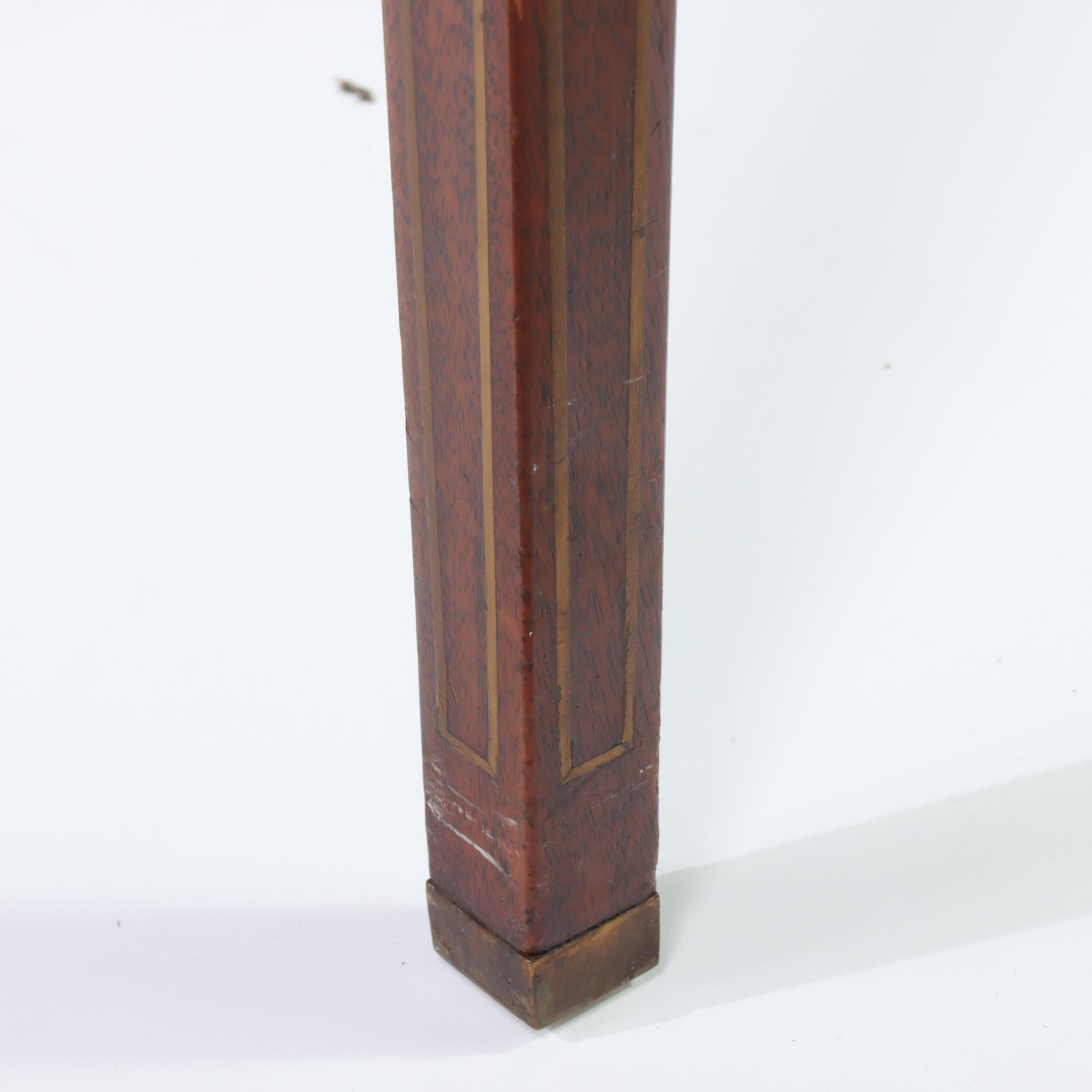 Neoclassical Style Mahogany, Marquetry, and Mother-of-Pearl Inlaid Window Seat