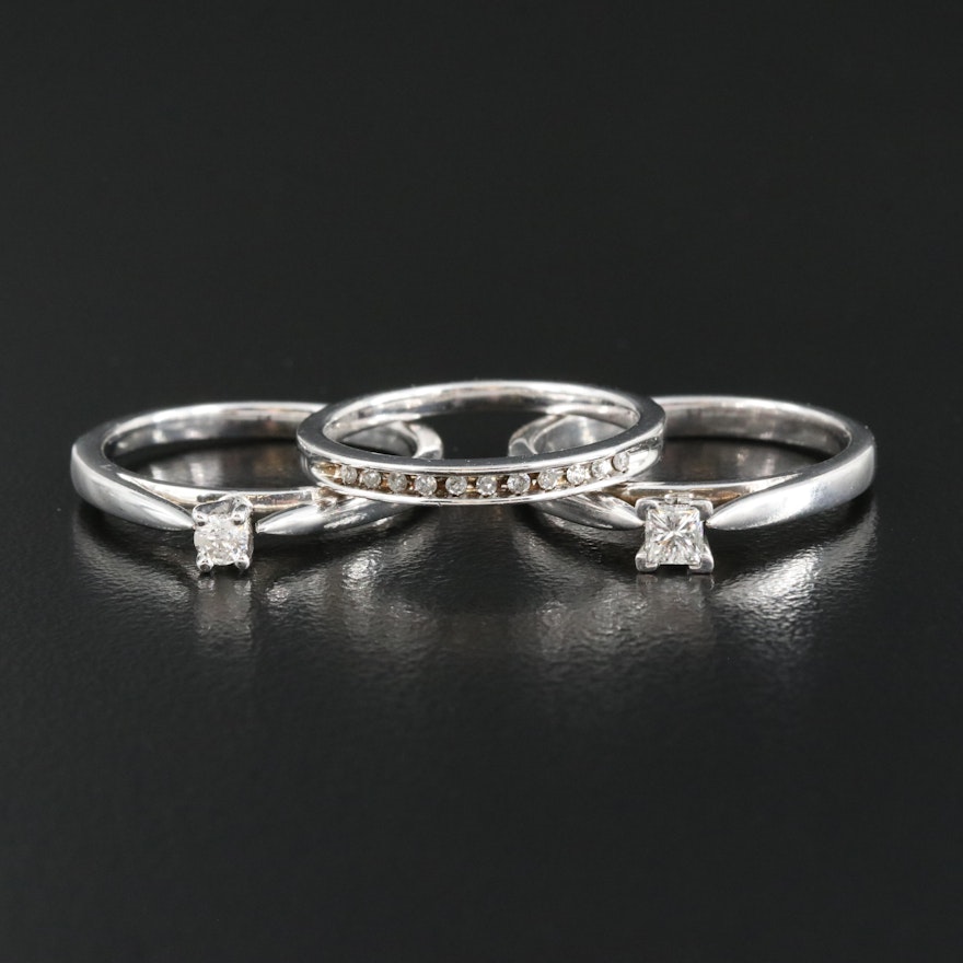 Sterling Diamond Rings