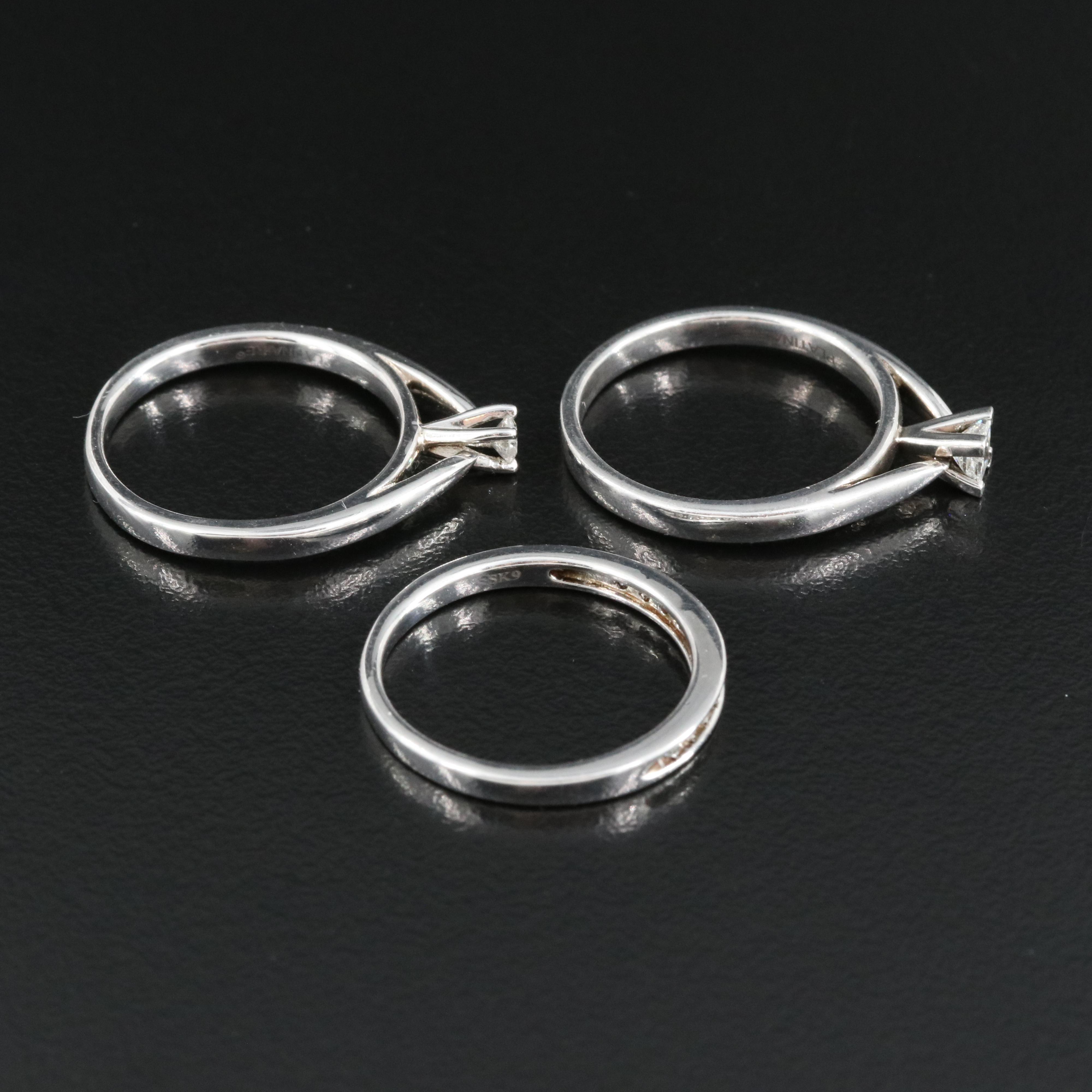 Sterling Diamond Rings