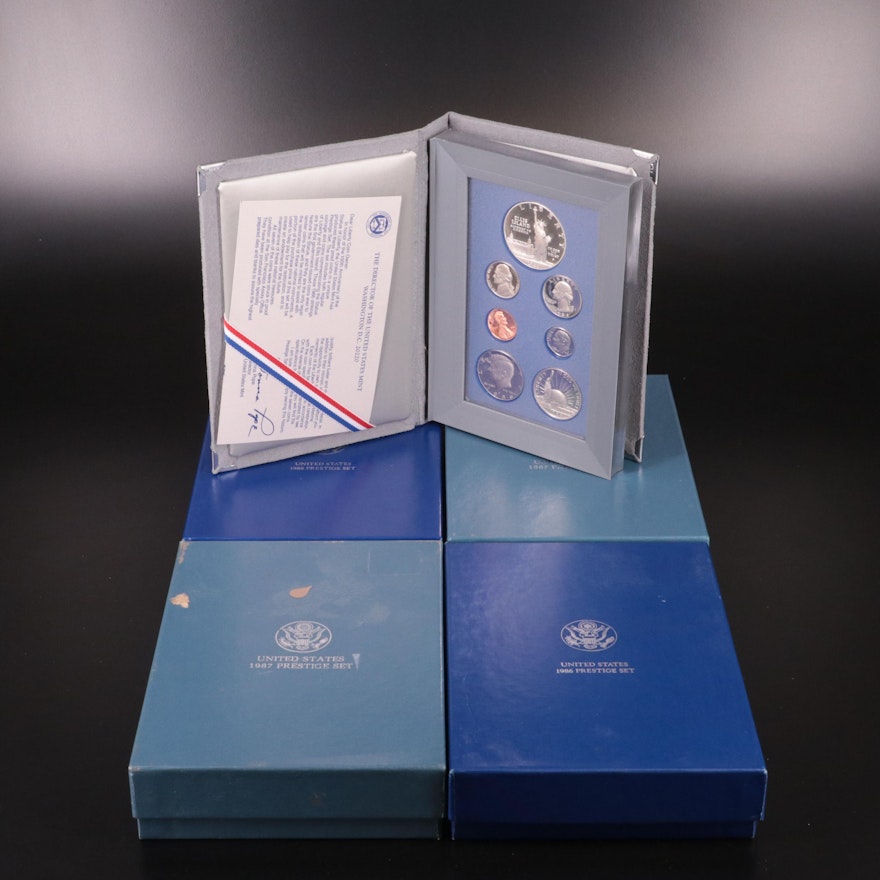 Four U.S. Mint Prestige Proof Sets