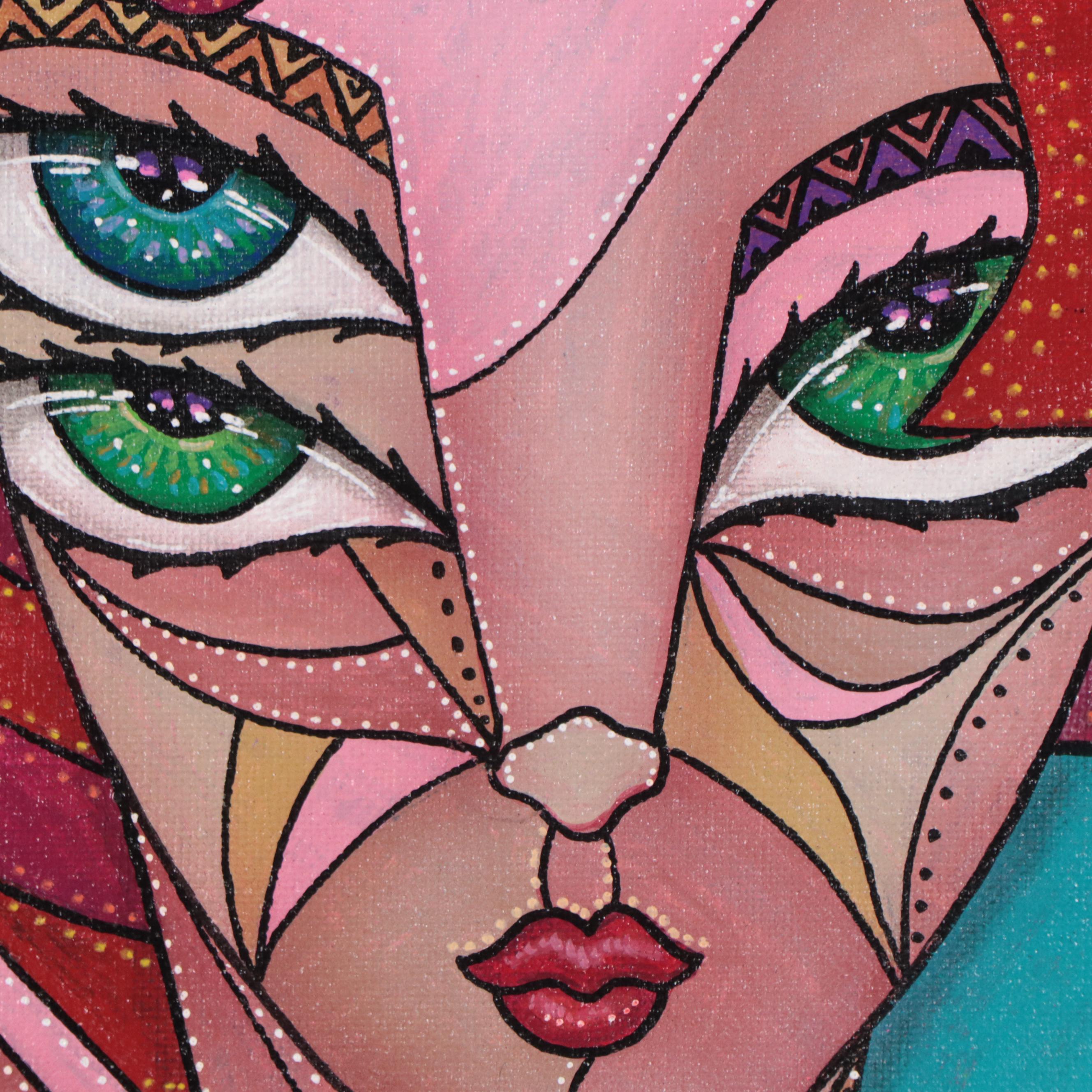 Ricardo Maya Acrylic Portrait, 21st Century