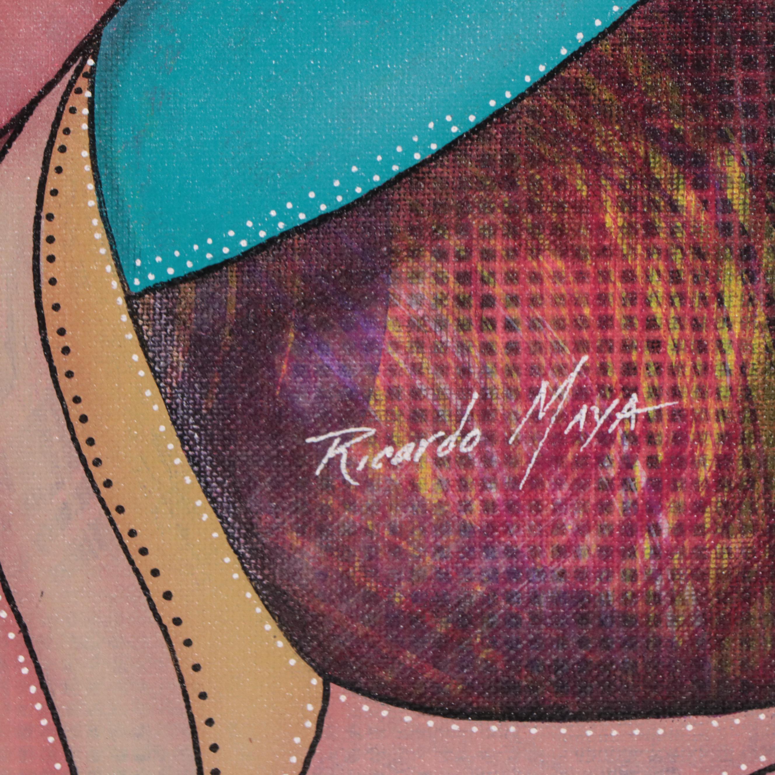 Ricardo Maya Acrylic Portrait, 21st Century