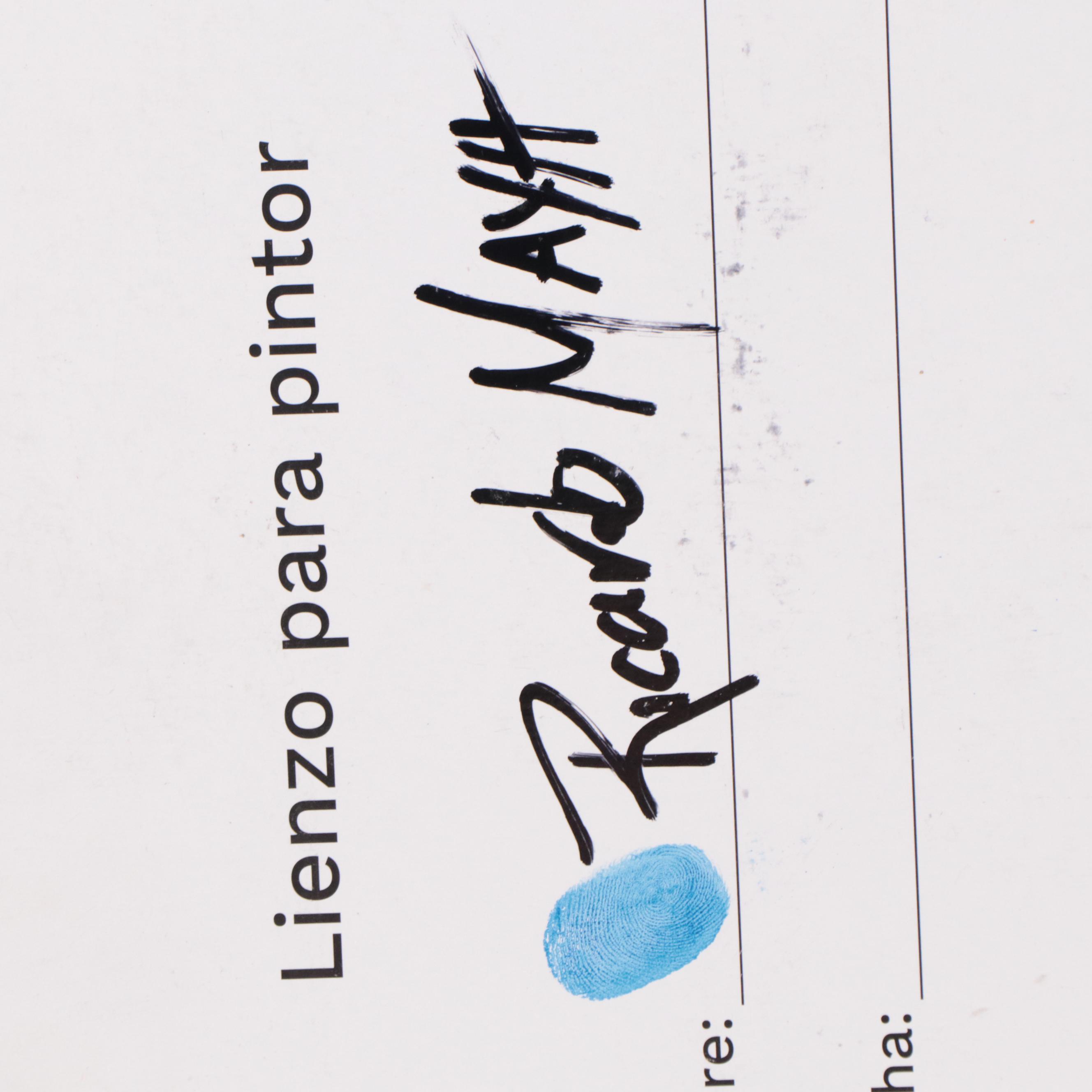 Ricardo Maya Acrylic Portrait, 21st Century