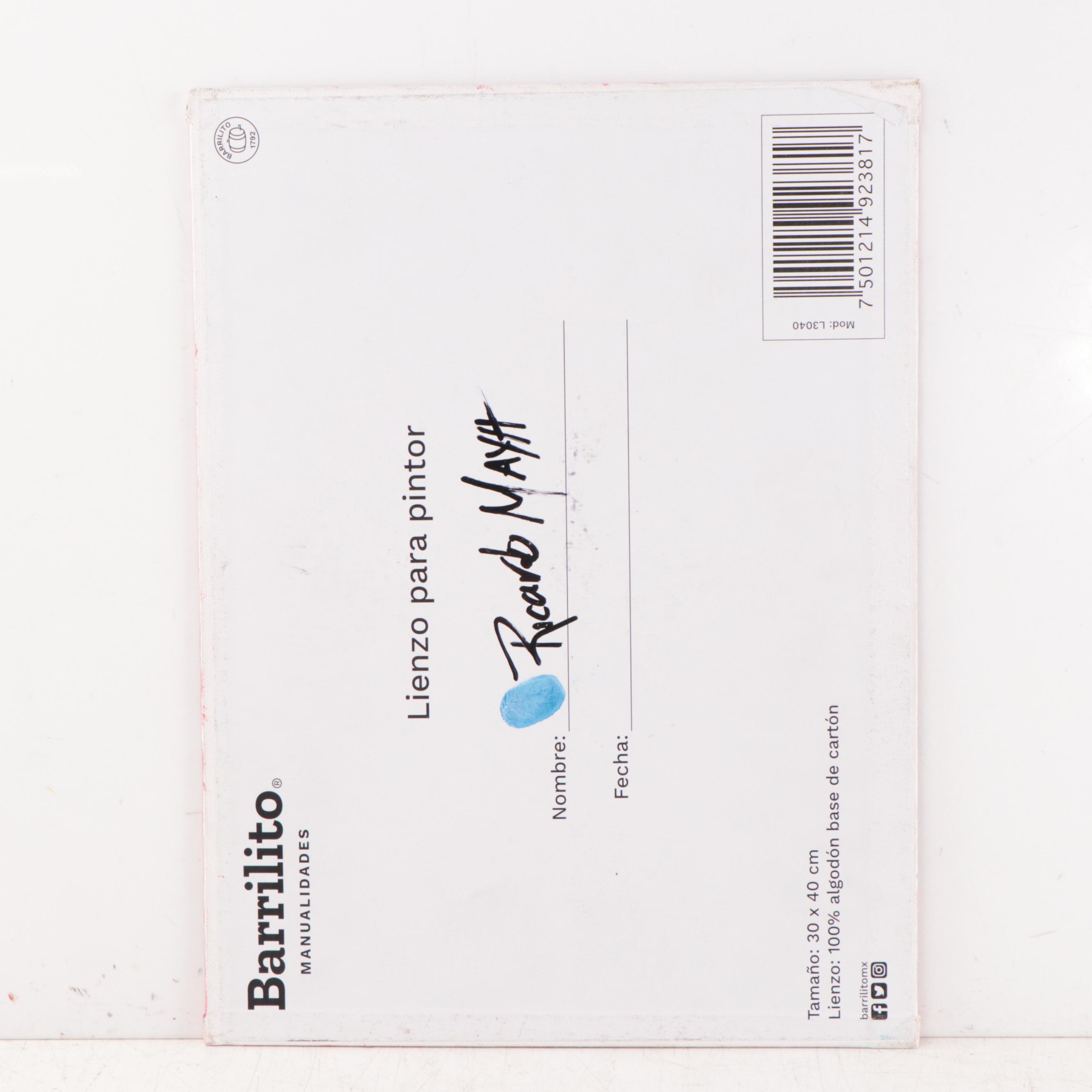 Ricardo Maya Acrylic Portrait, 21st Century