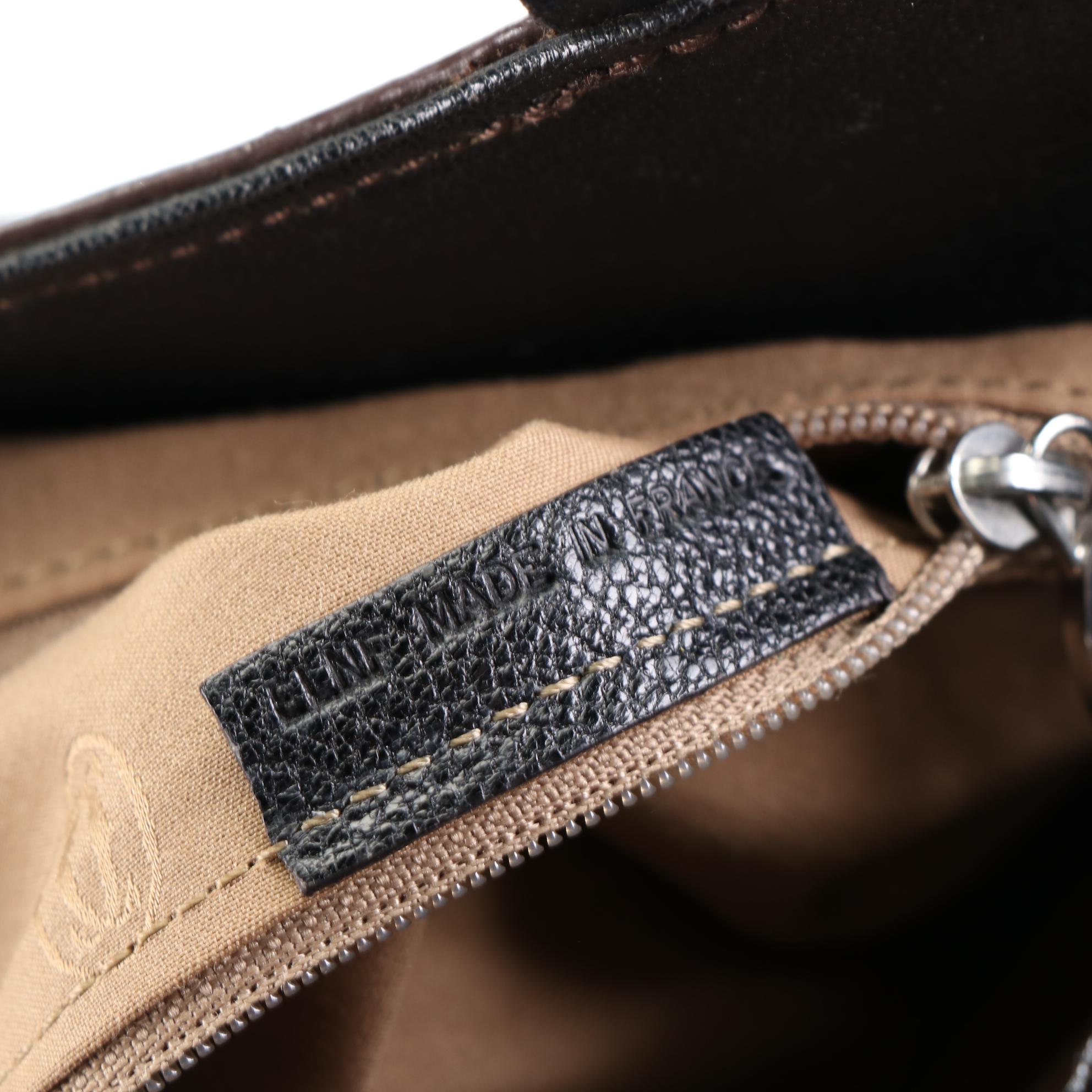 Cartier Small Marcello Handbag in Black Goatskin Leather