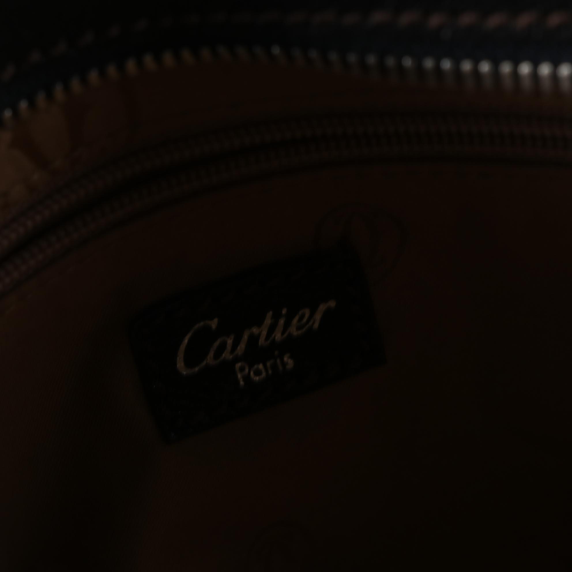 Cartier Small Marcello Handbag in Black Goatskin Leather