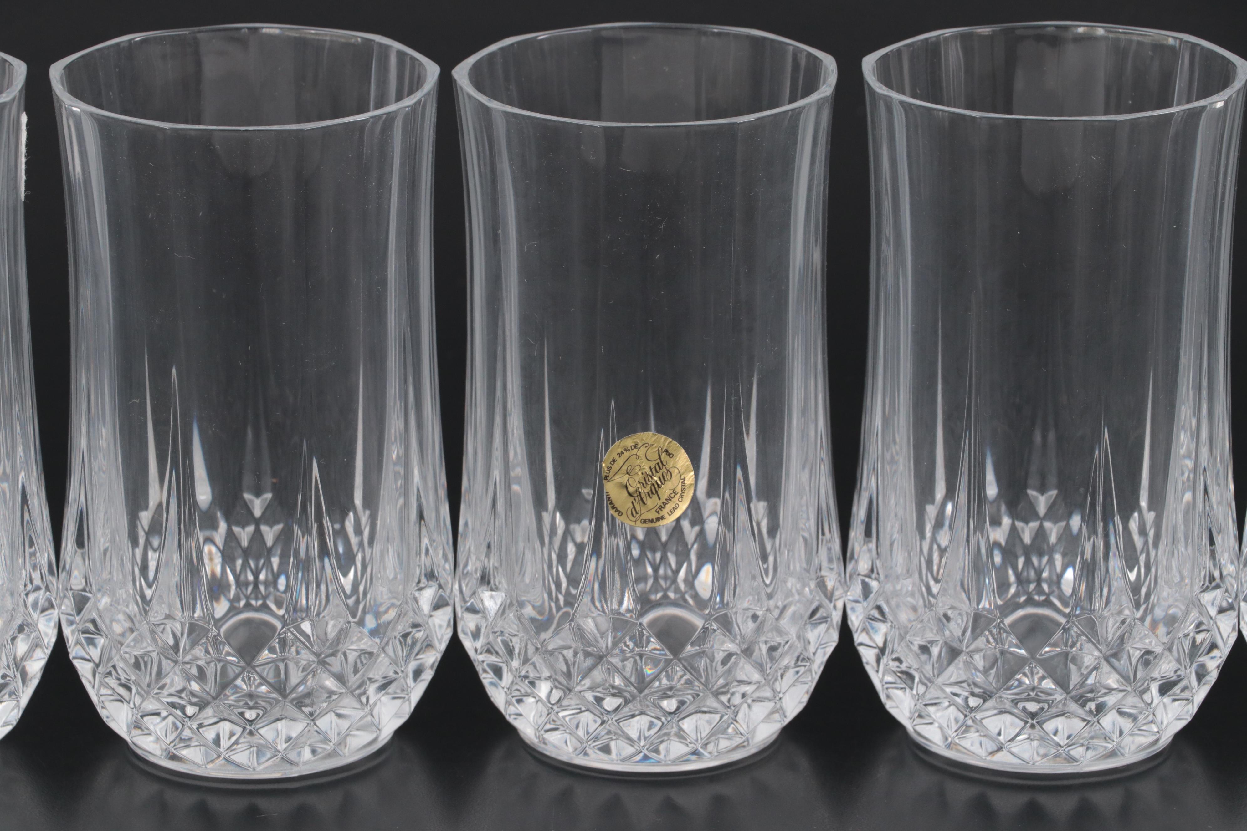 Royal Copenhagen "Neptune" Millennium Crystal Flutes with Other Drinkware