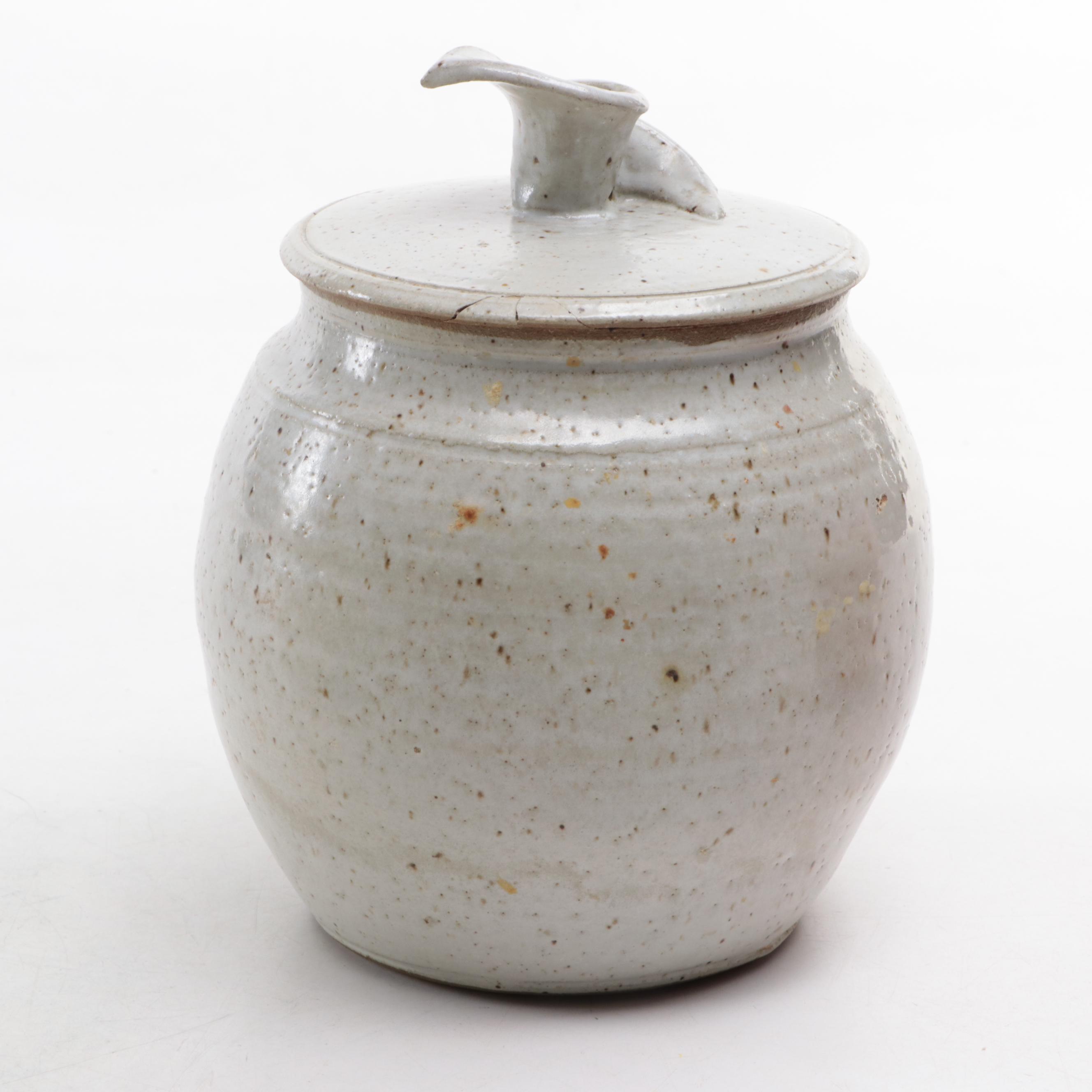Studio Art Pottery Casserole with Lidded Vessel and Cruet