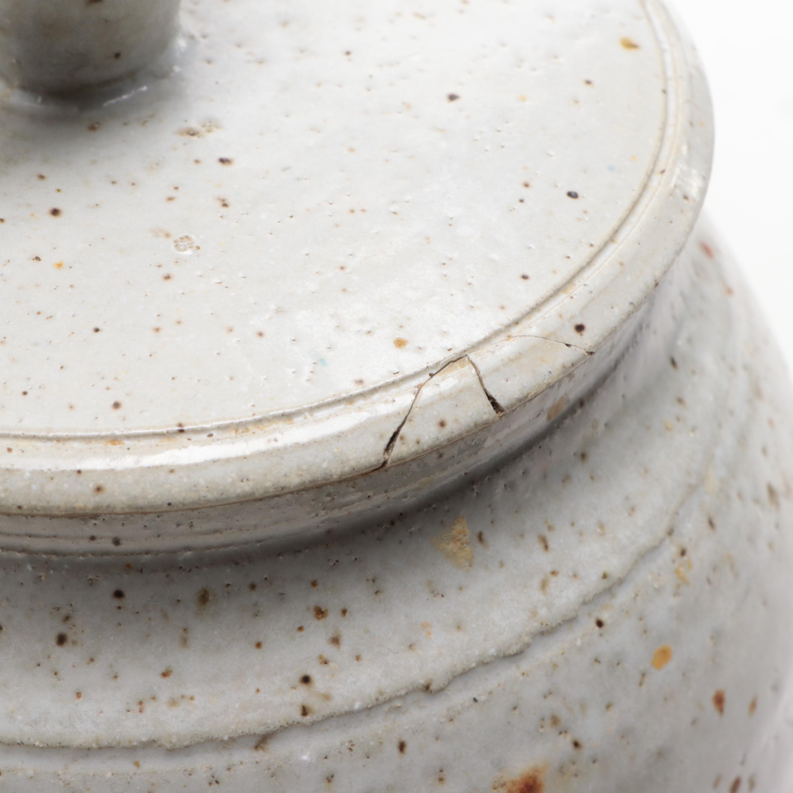 Studio Art Pottery Casserole with Lidded Vessel and Cruet