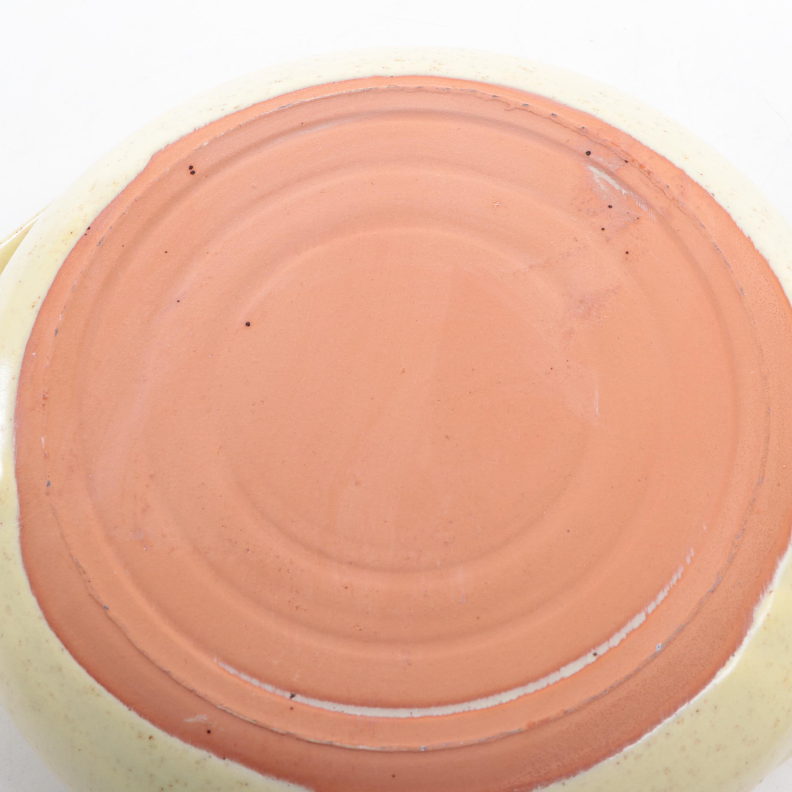 Studio Art Pottery Casserole with Lidded Vessel and Cruet