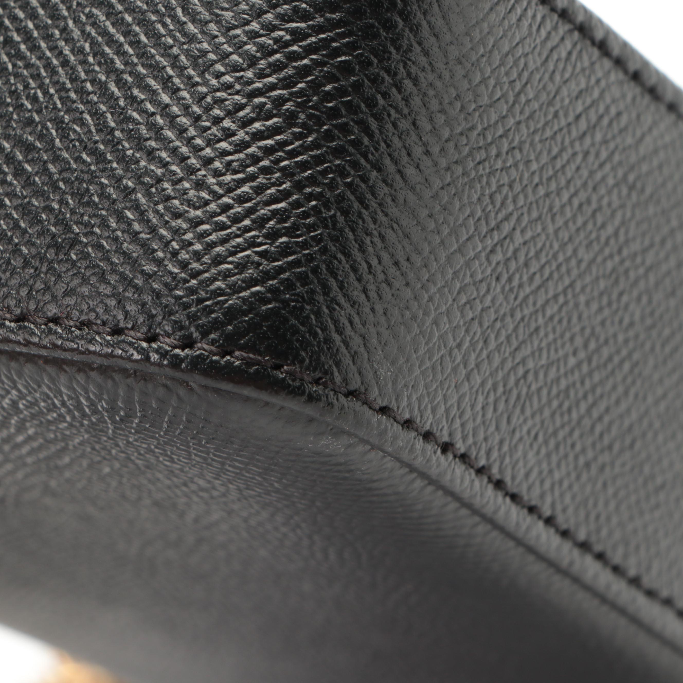 Balenciaga BB Chain Strap Crossbody Bag in Black Grain Leather