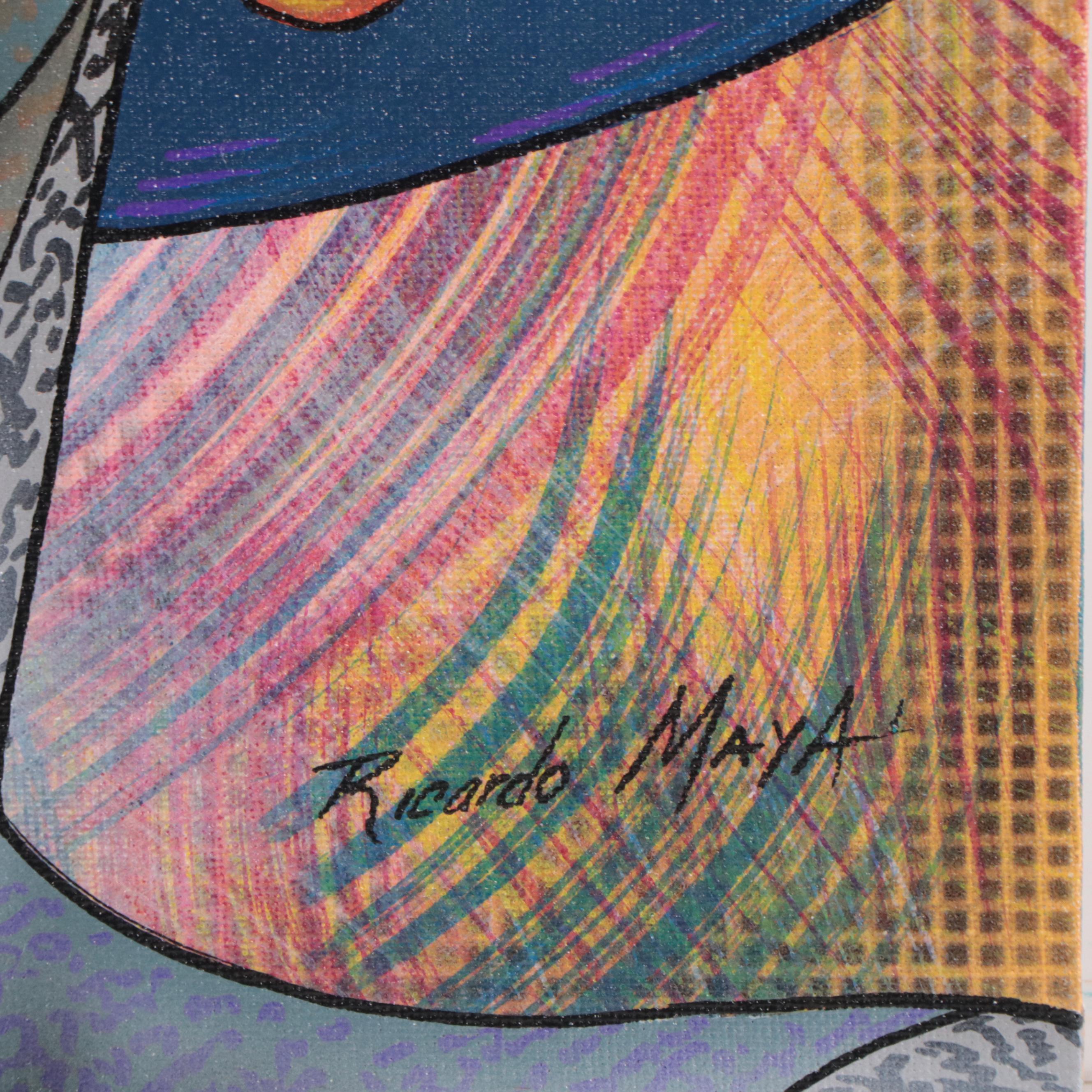 Ricardo Maya Acrylic Portrait, 21st Century