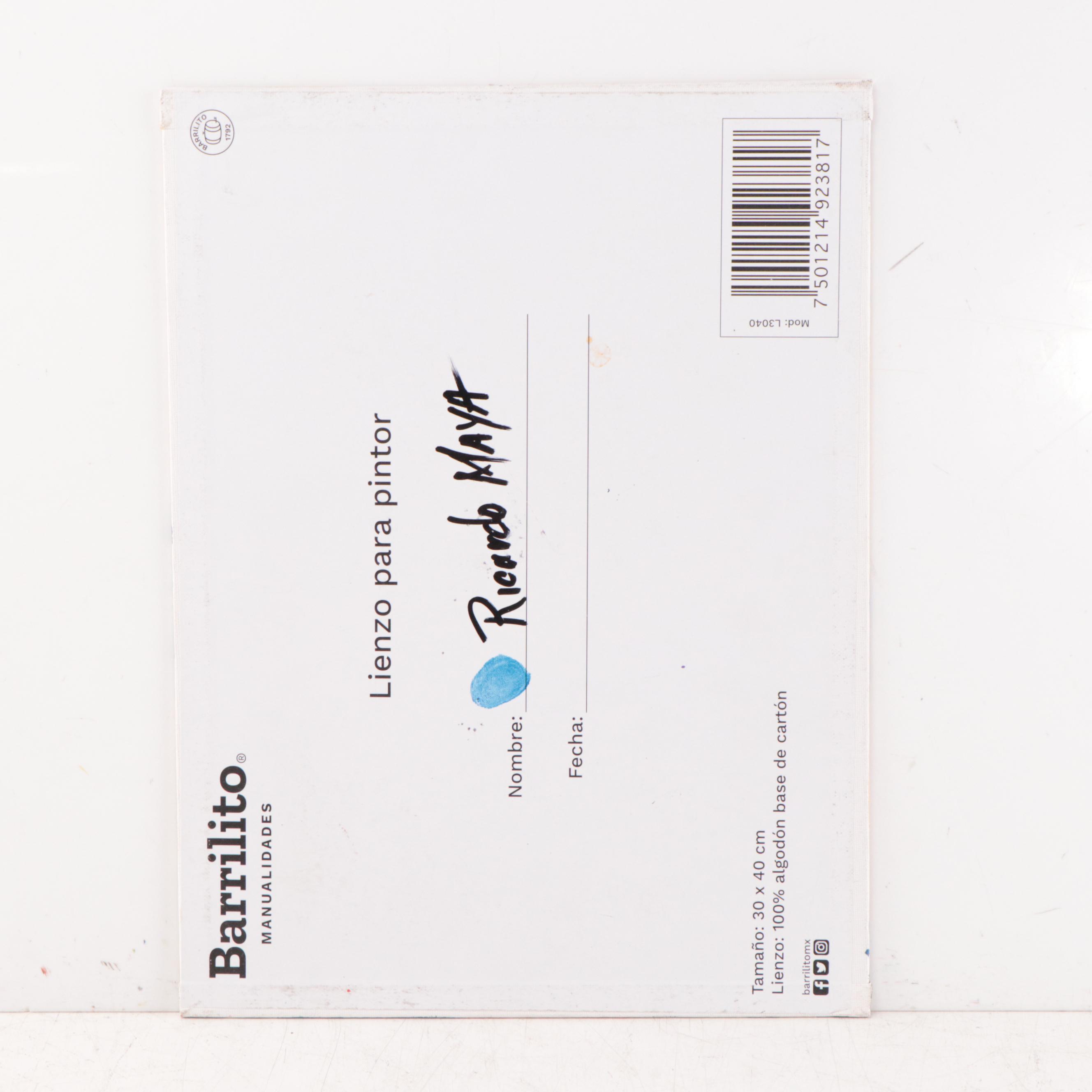 Ricardo Maya Acrylic Portrait, 21st Century