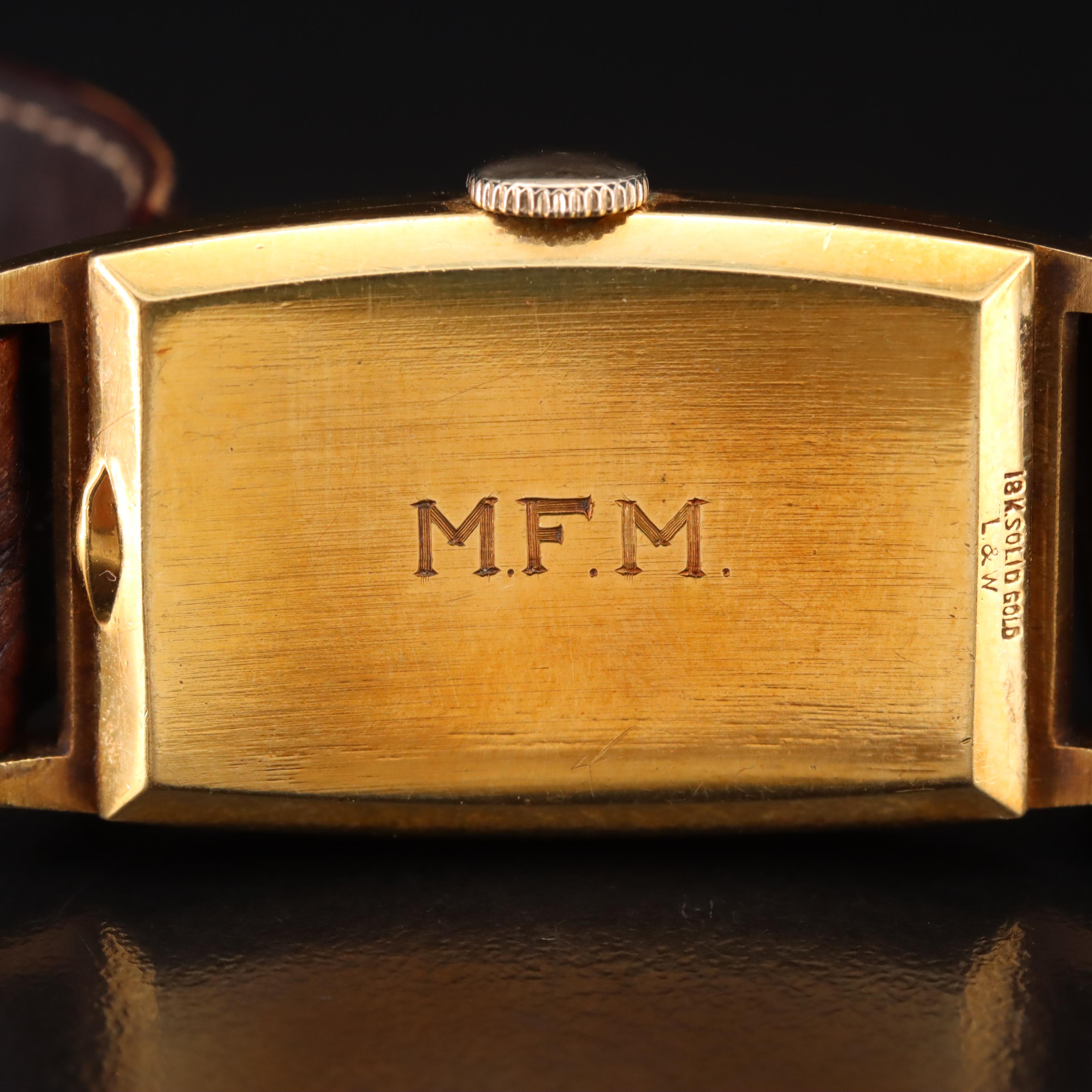 Vintage 18K Hamilton Tank Shape Watch