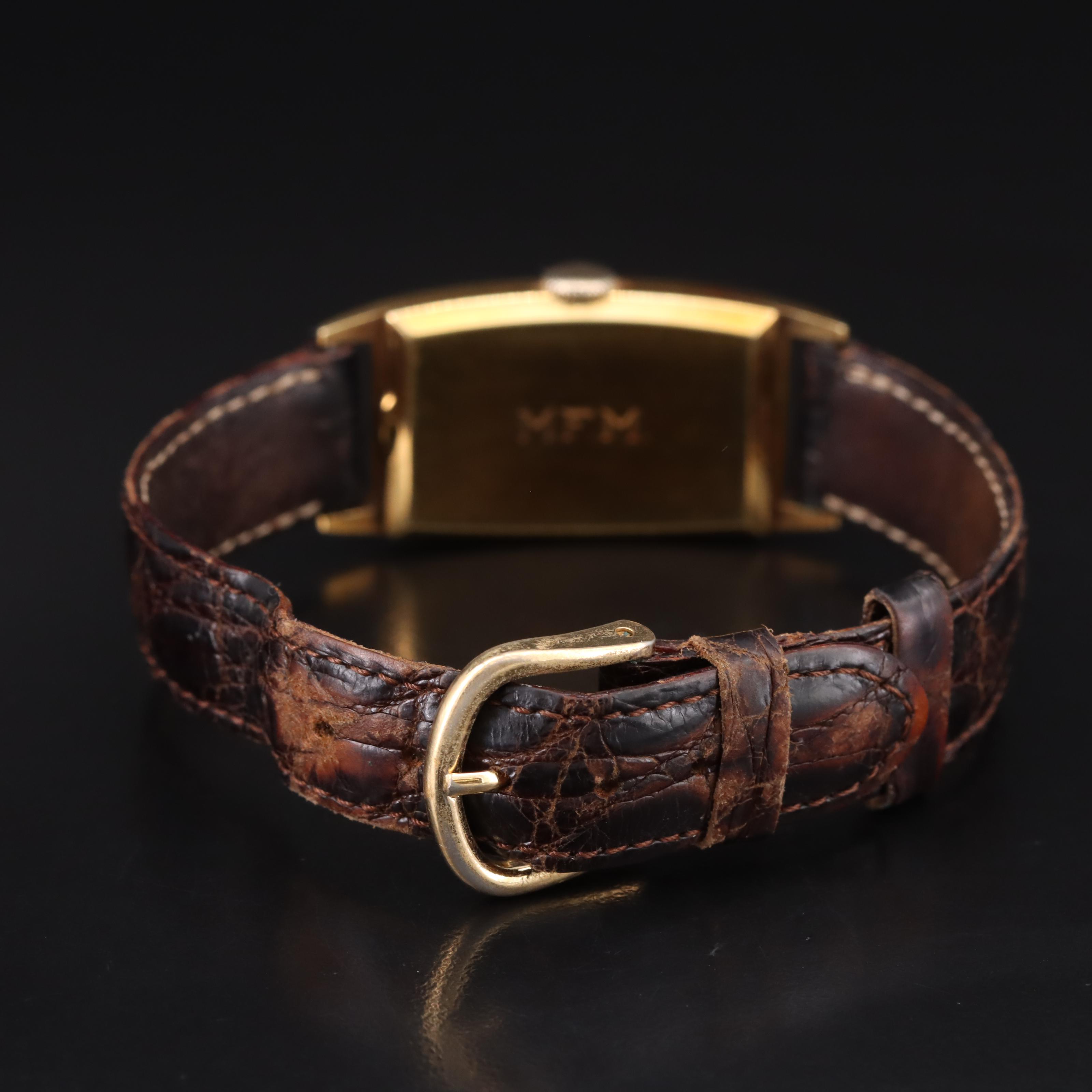 Vintage 18K Hamilton Tank Shape Watch