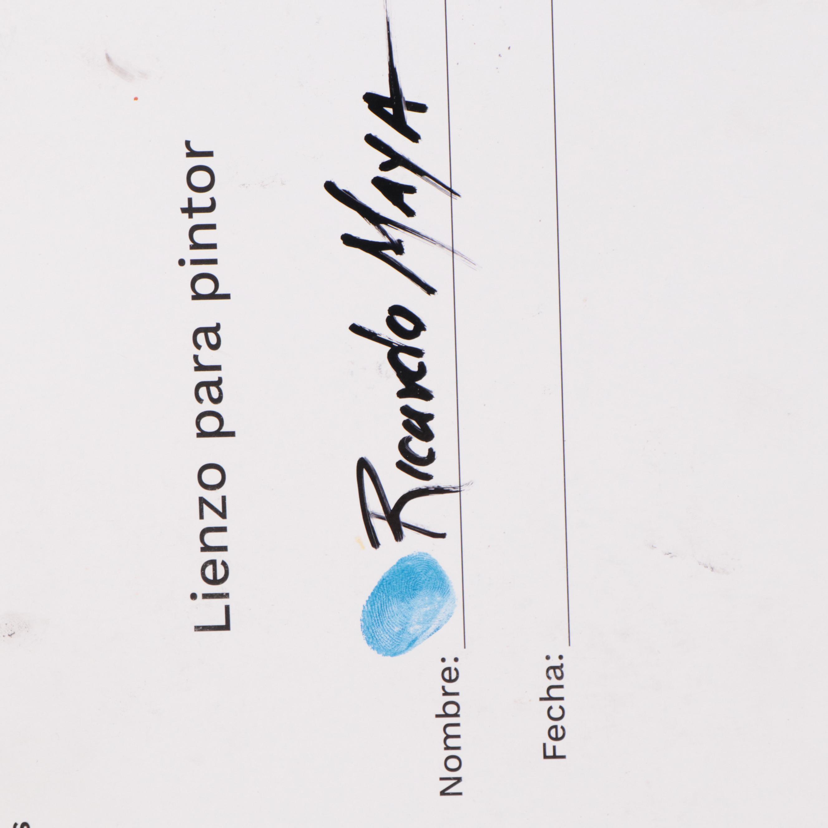 Ricardo Maya Acrylic Portrait, 21st Century