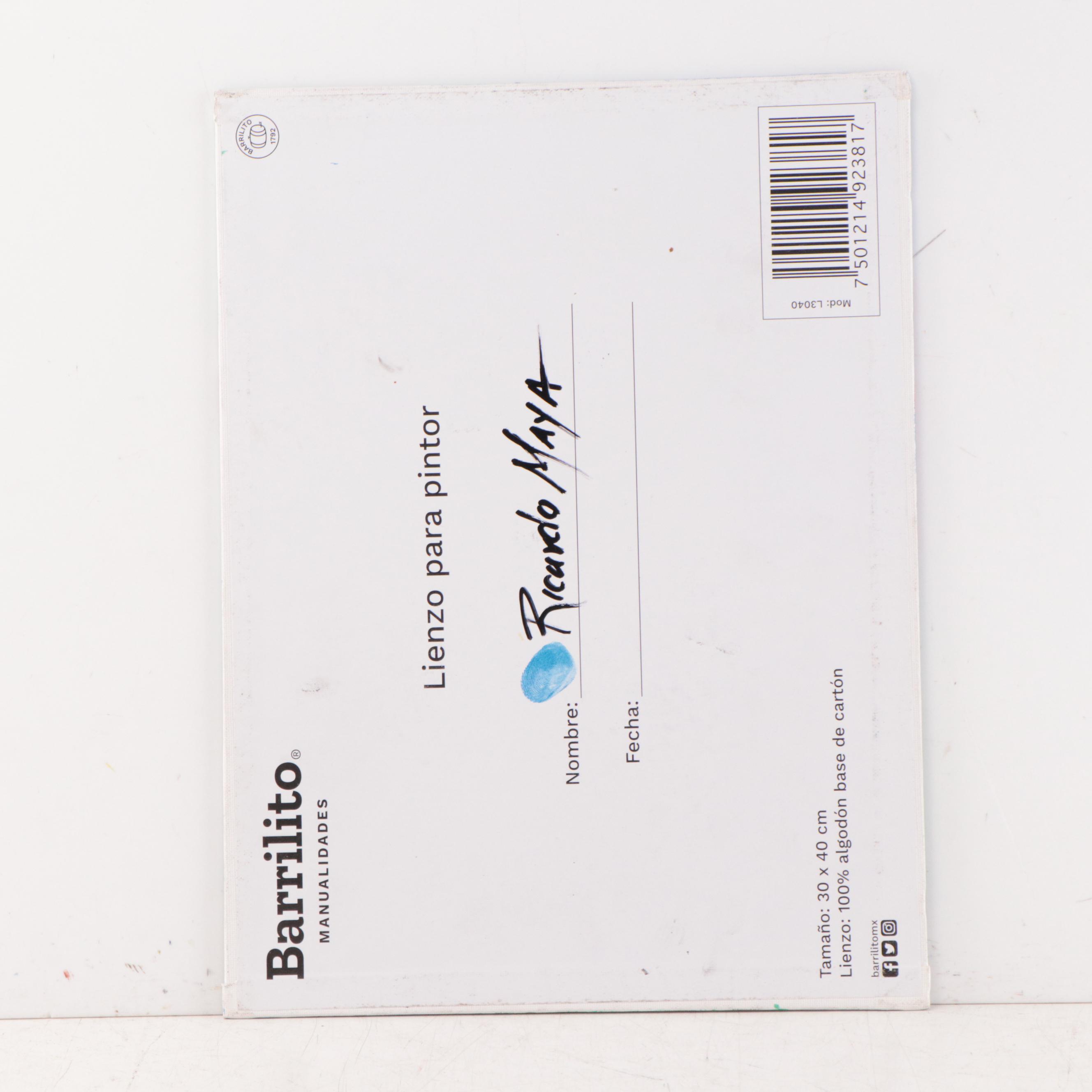 Ricardo Maya Acrylic Portrait, 21st Century