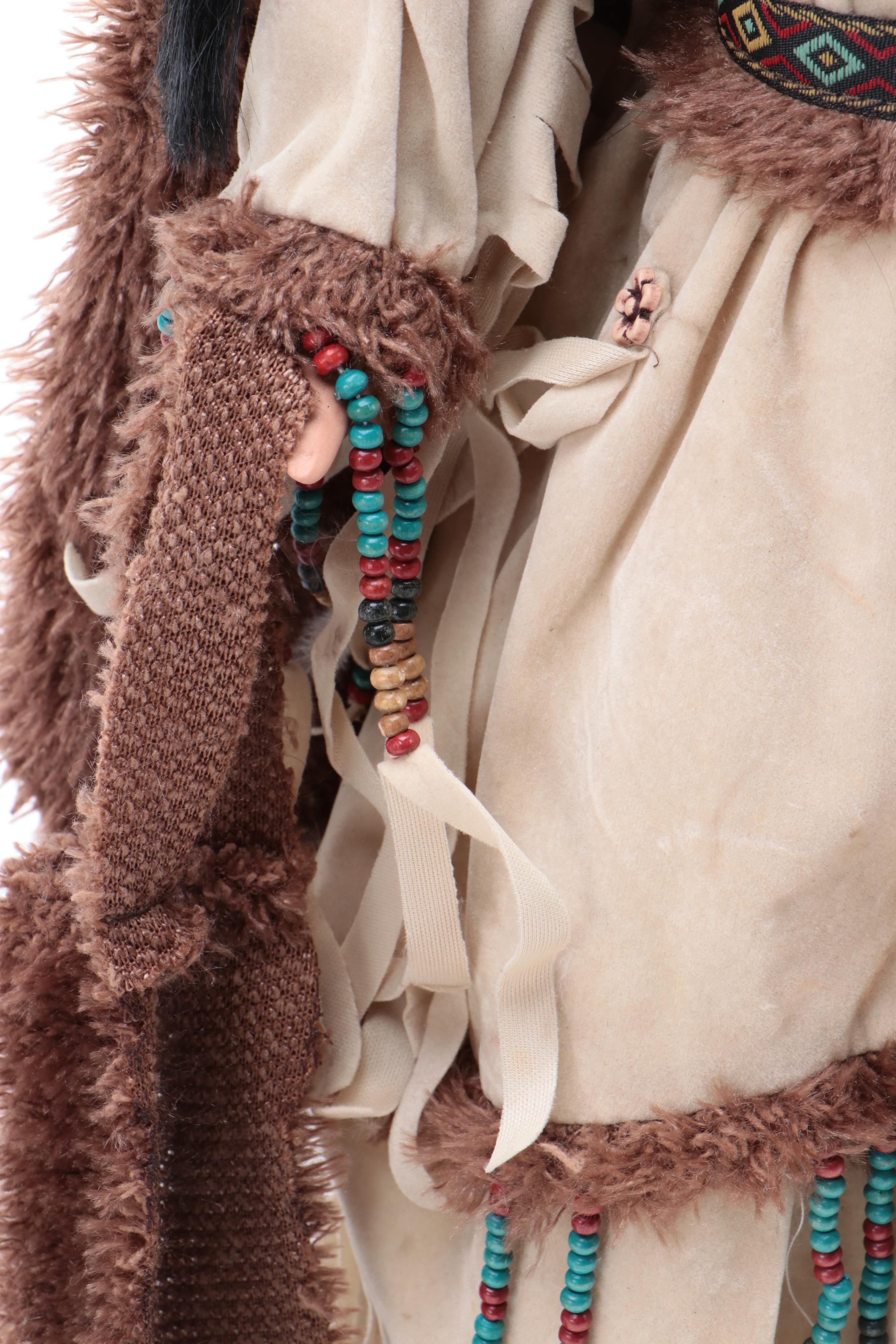 Native American Porcelain Dolls, Wall Plaques