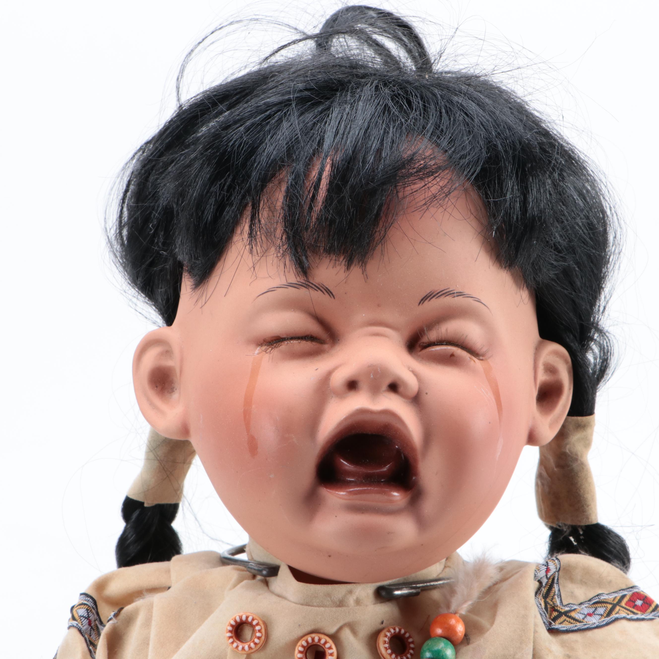 Native American Porcelain Dolls, Wall Plaques