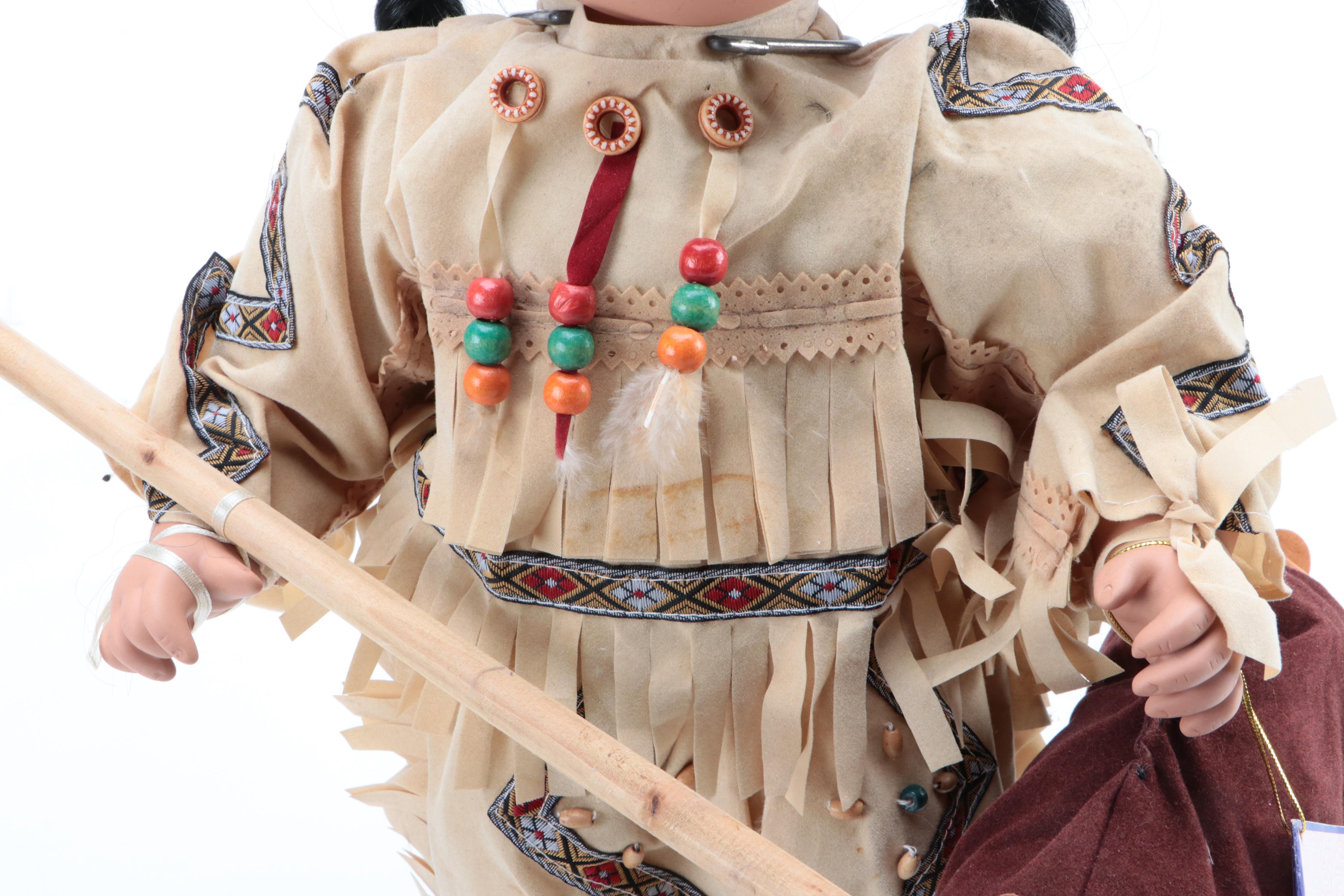 Native American Porcelain Dolls, Wall Plaques