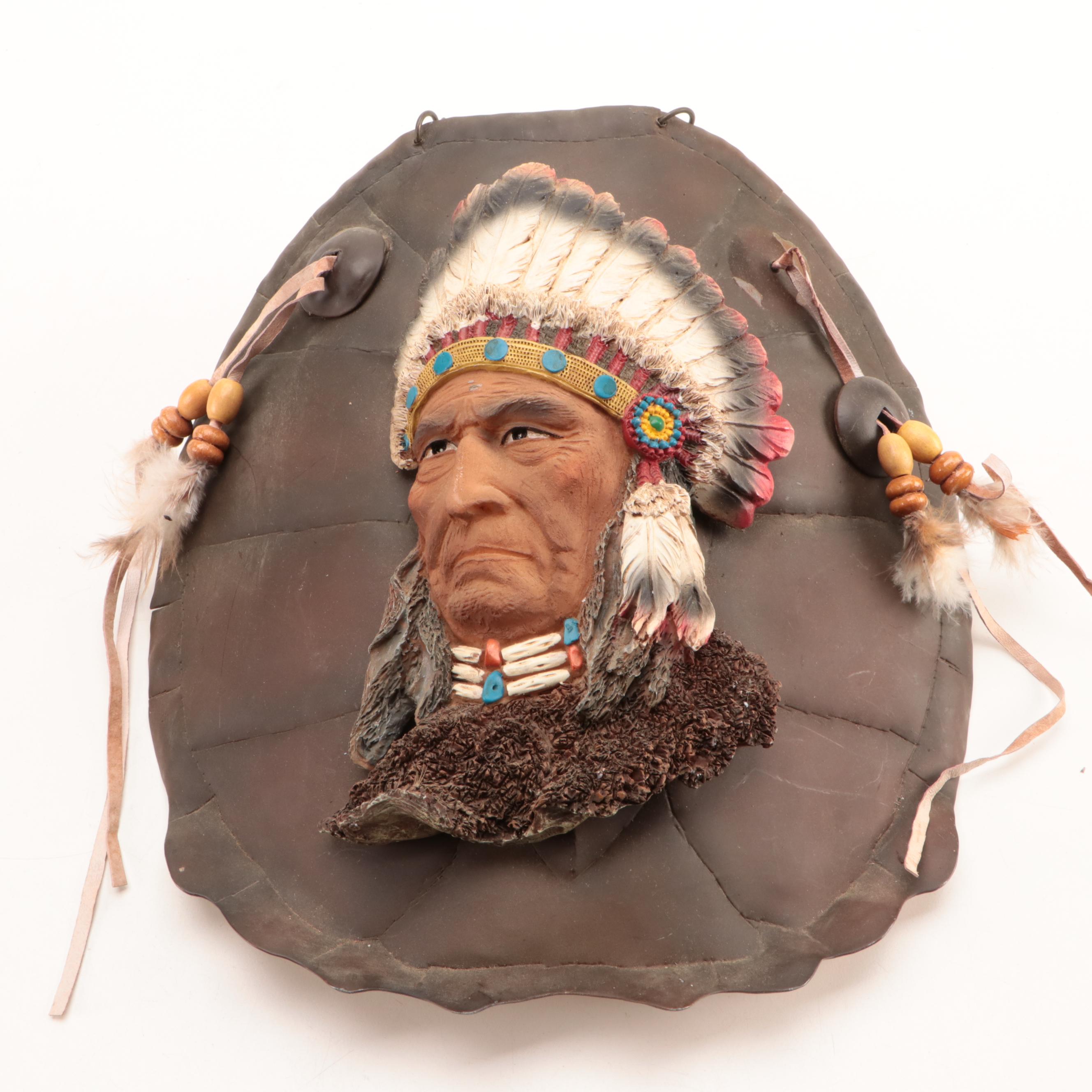 Native American Porcelain Dolls, Wall Plaques