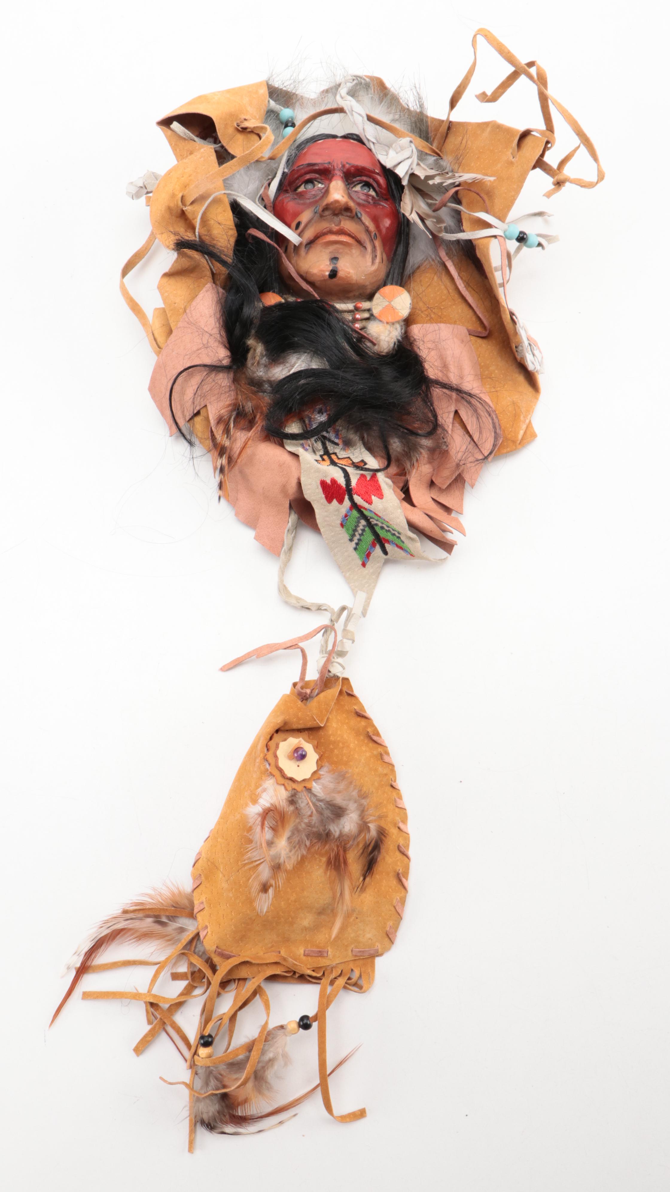 Native American Porcelain Dolls, Wall Plaques