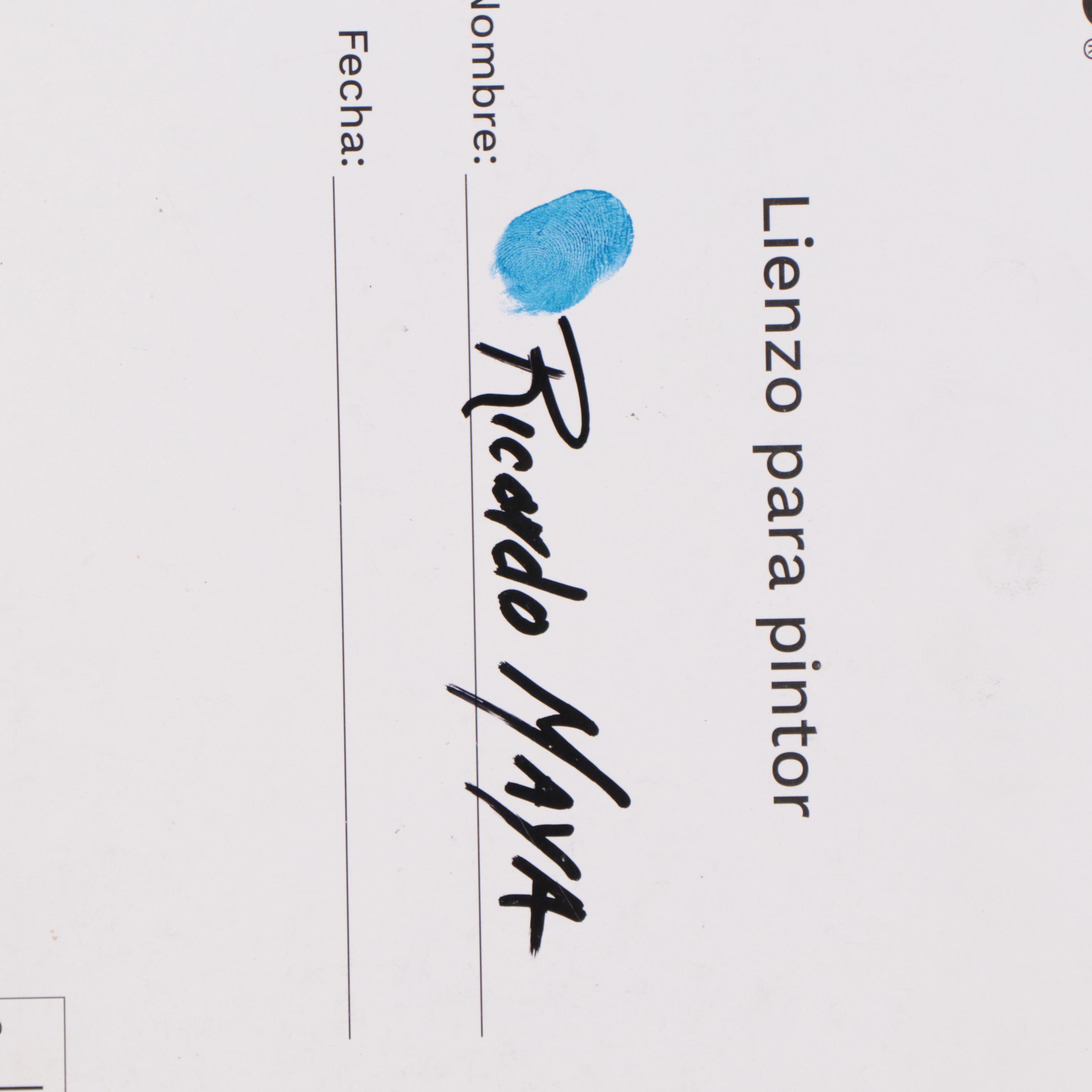 Ricardo Maya Acrylic Portrait, 21st Century