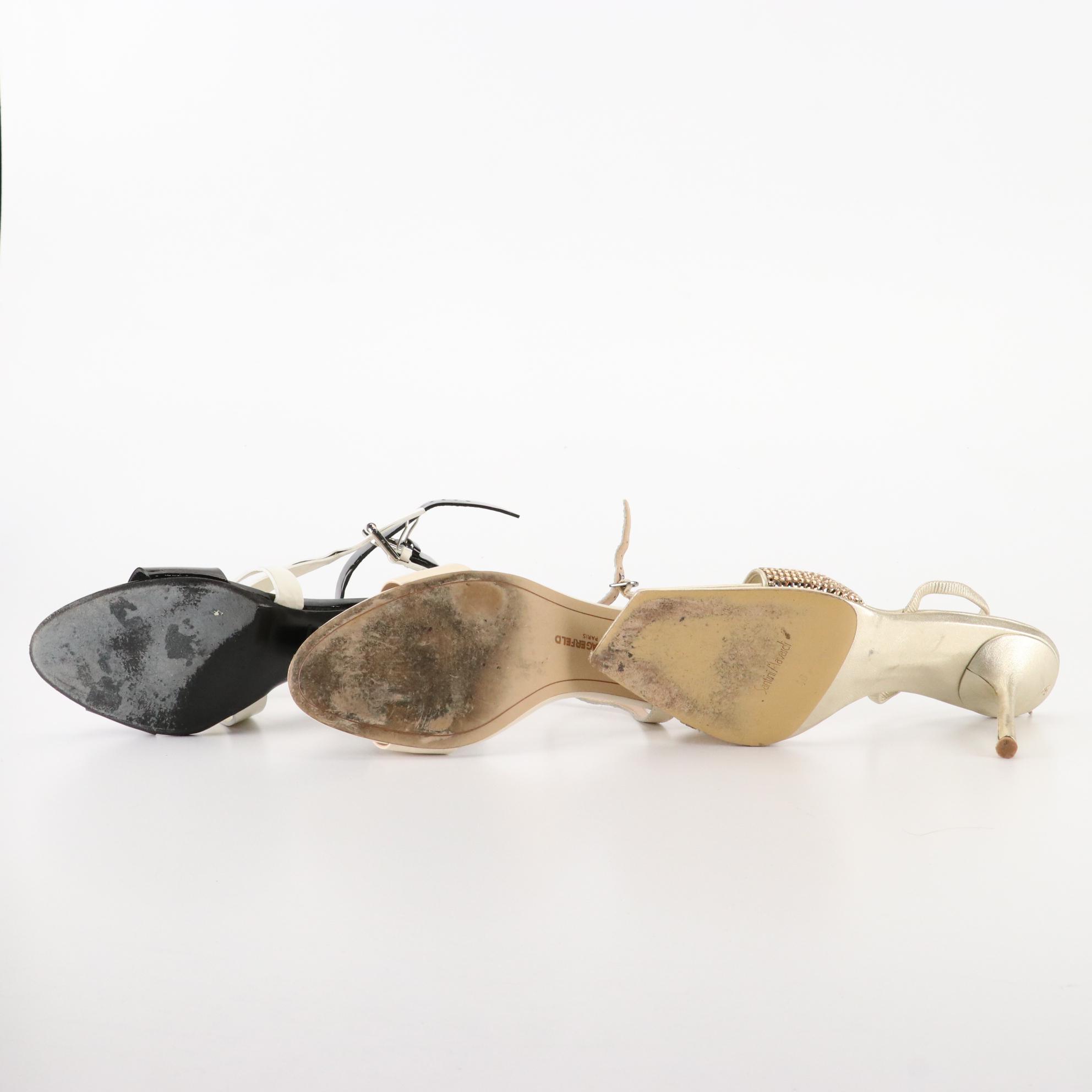 Ralph Lauren, Karl Lagerfeld, and Santini Mavardi Heeled Sandals