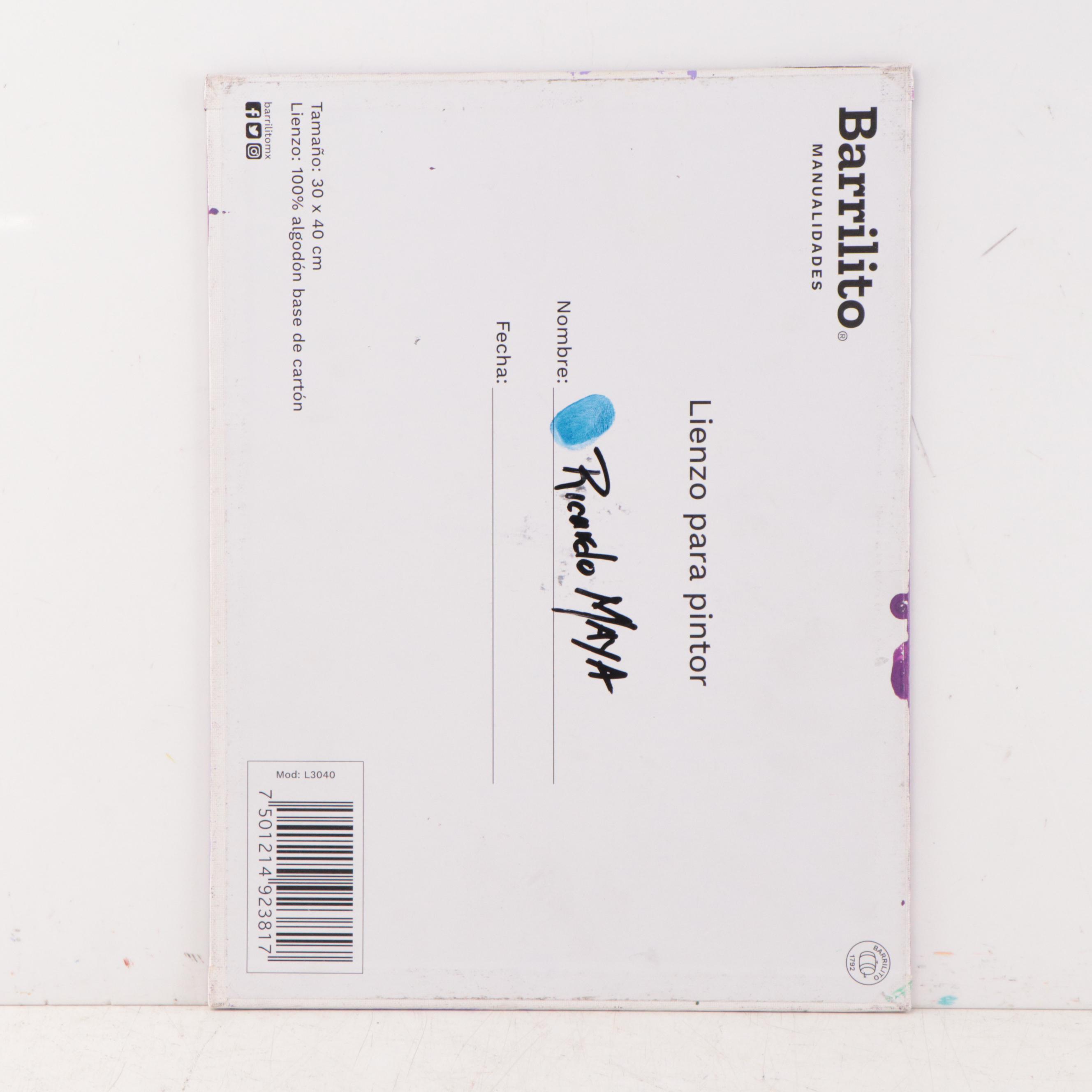 Ricardo Maya Acrylic Portrait, 21st Century