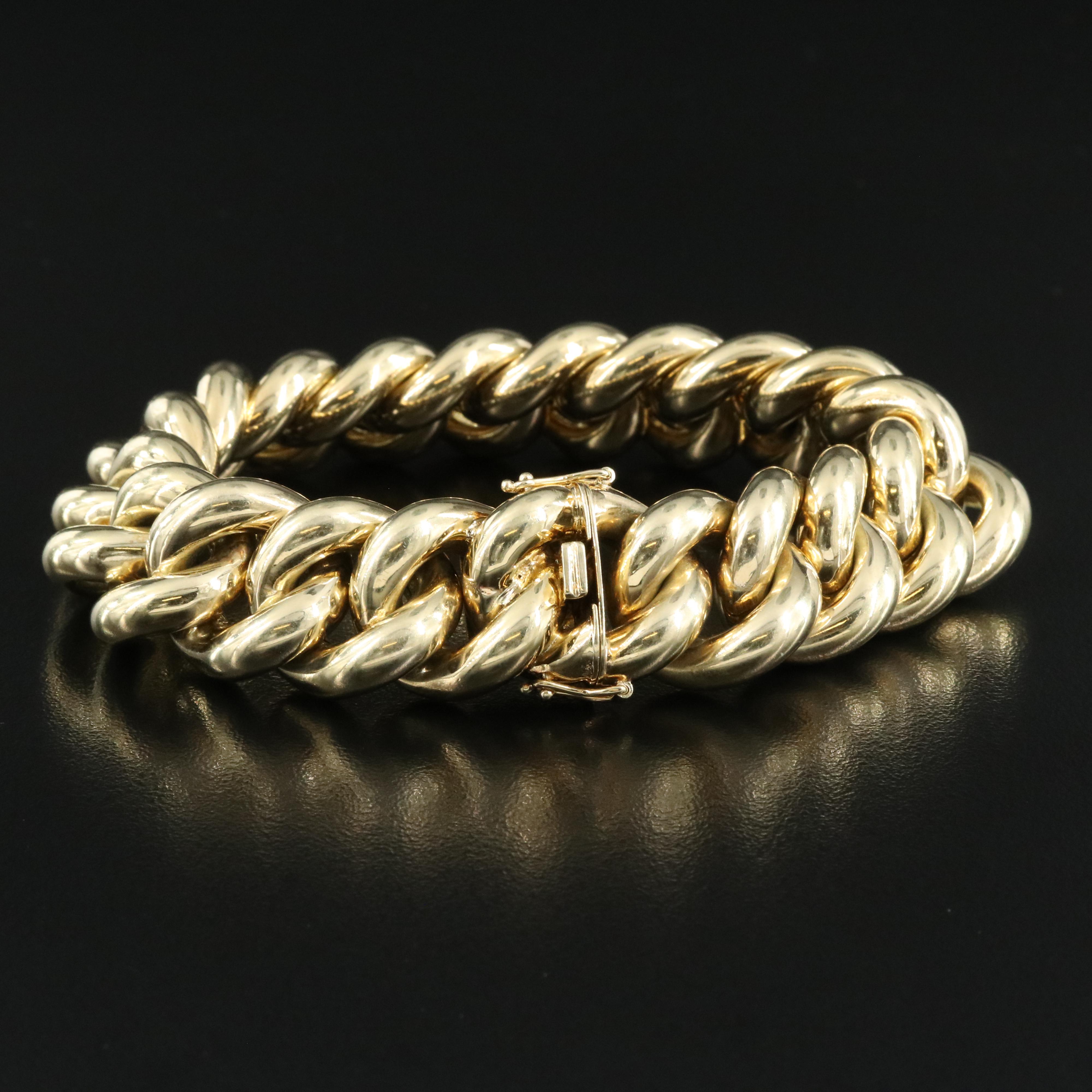 14K Curb Link Bracelet