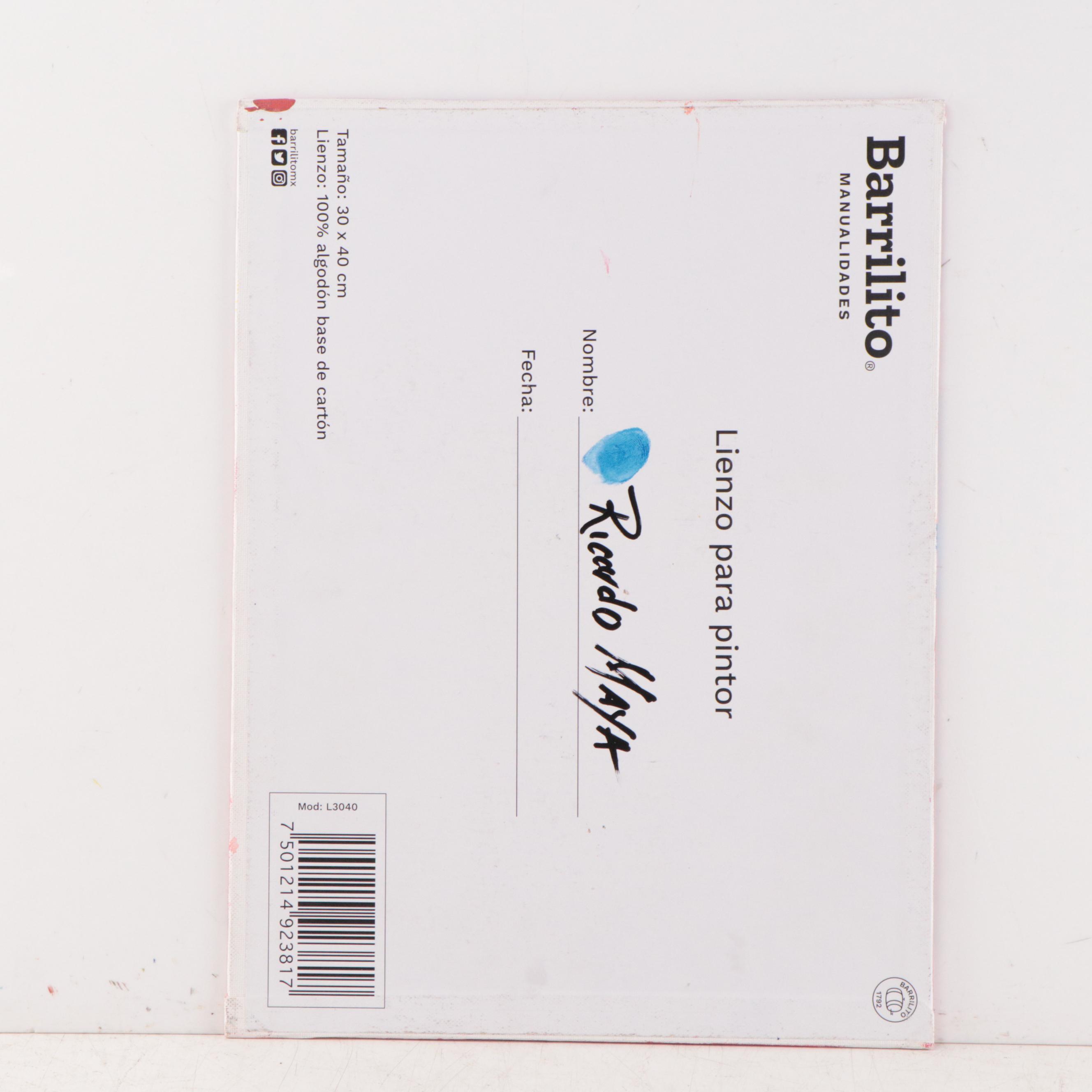 Ricardo Maya Acrylic Portrait, 21st Century