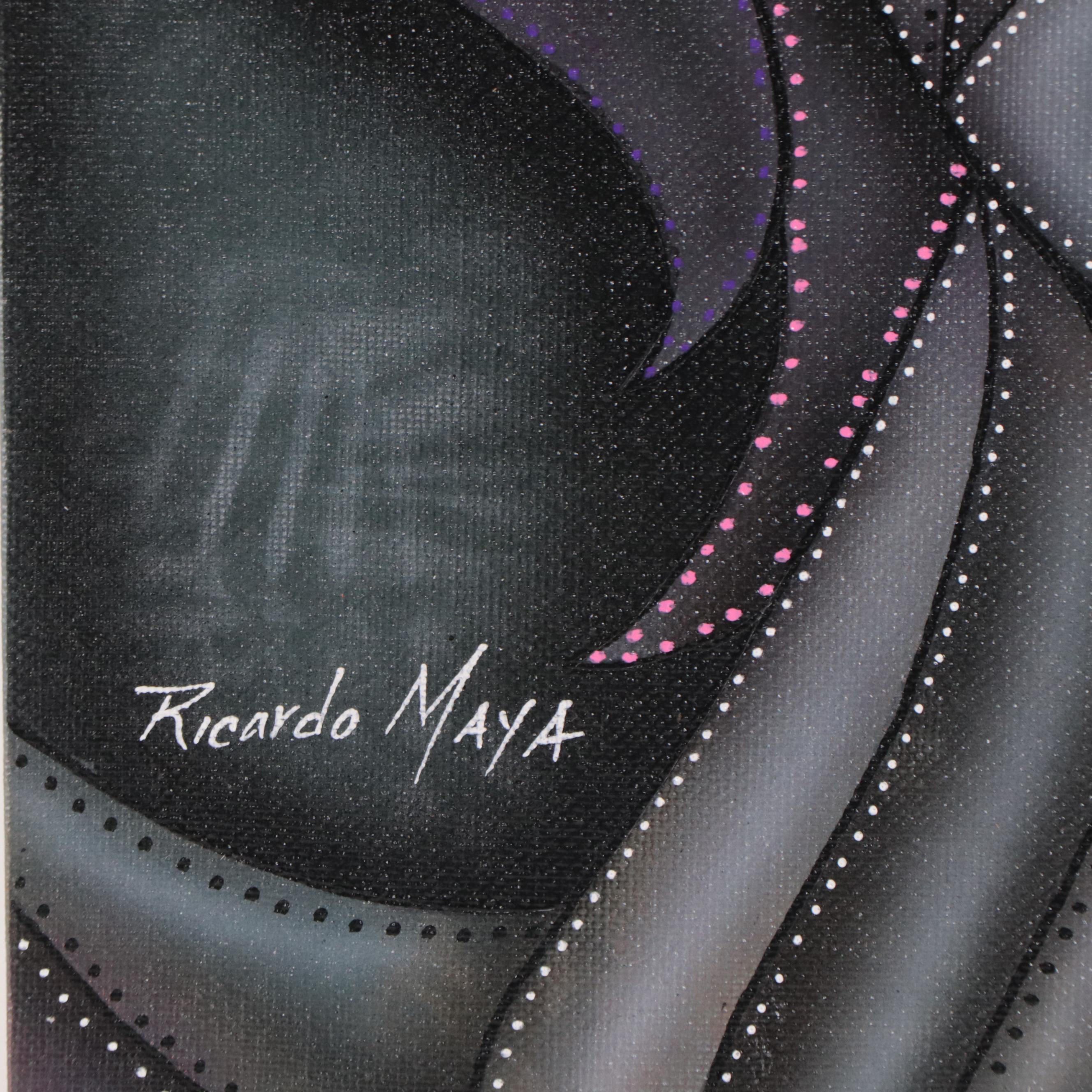 Ricardo Maya Acrylic Portrait, 21st Century