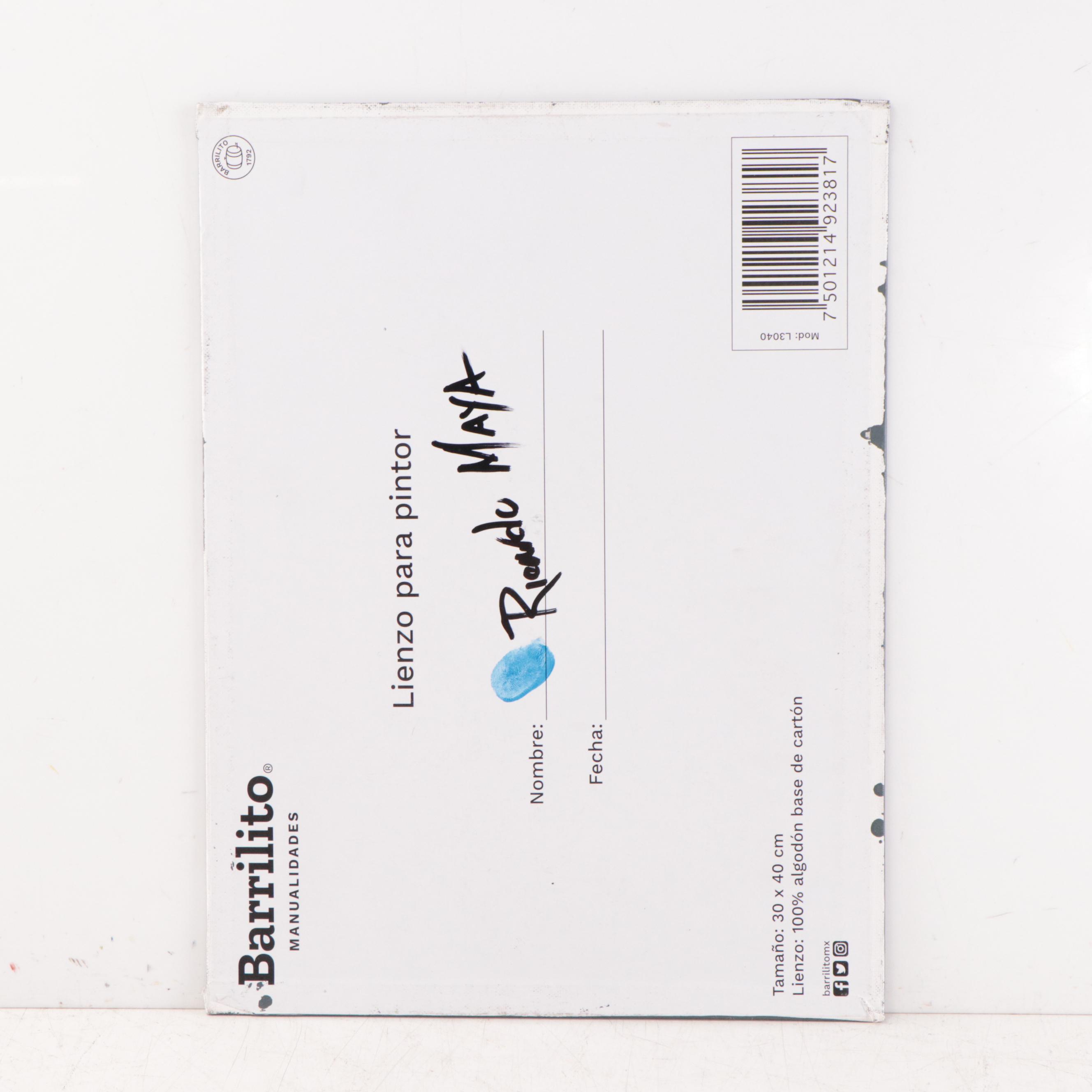 Ricardo Maya Acrylic Portrait, 21st Century