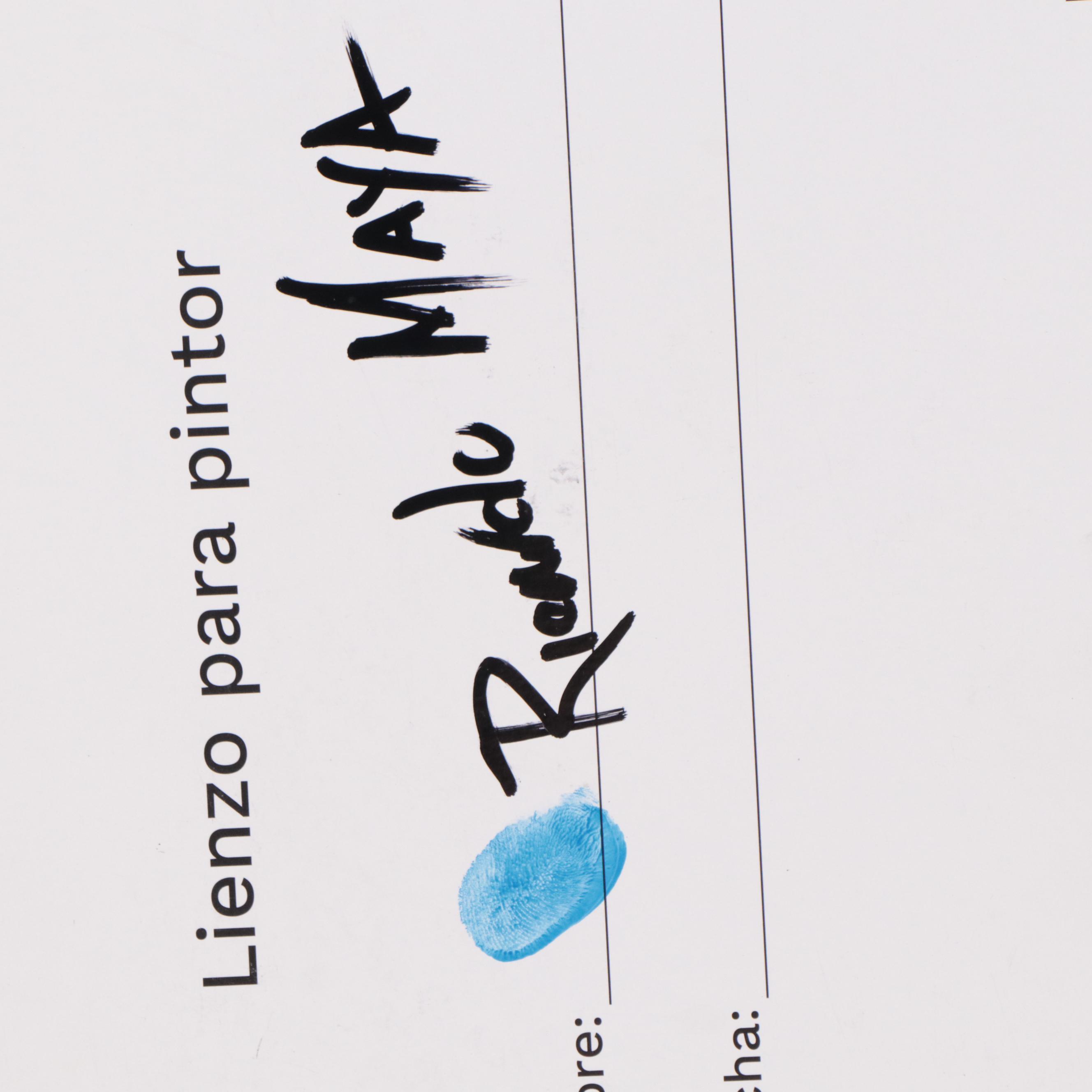 Ricardo Maya Acrylic Portrait, 21st Century